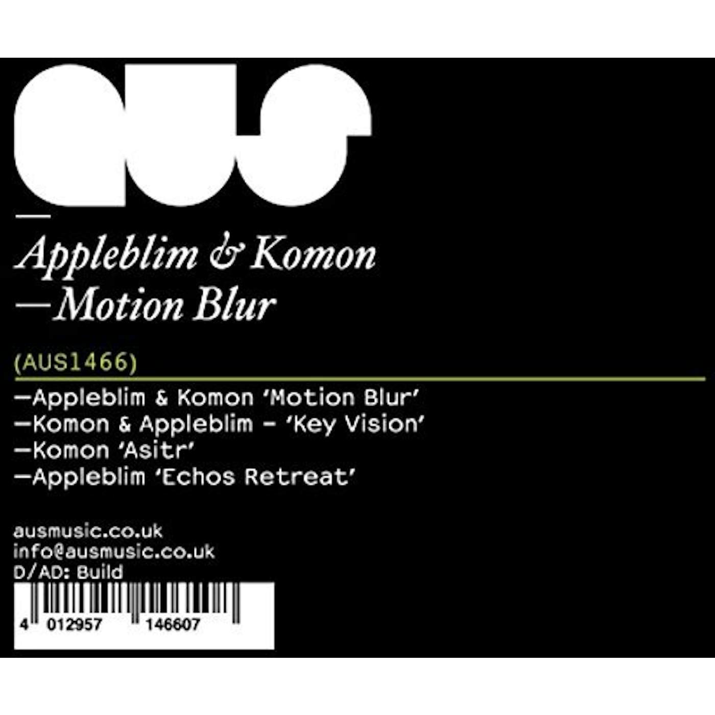 Appleblim & Komon MOTION BLUR Vinyl Record