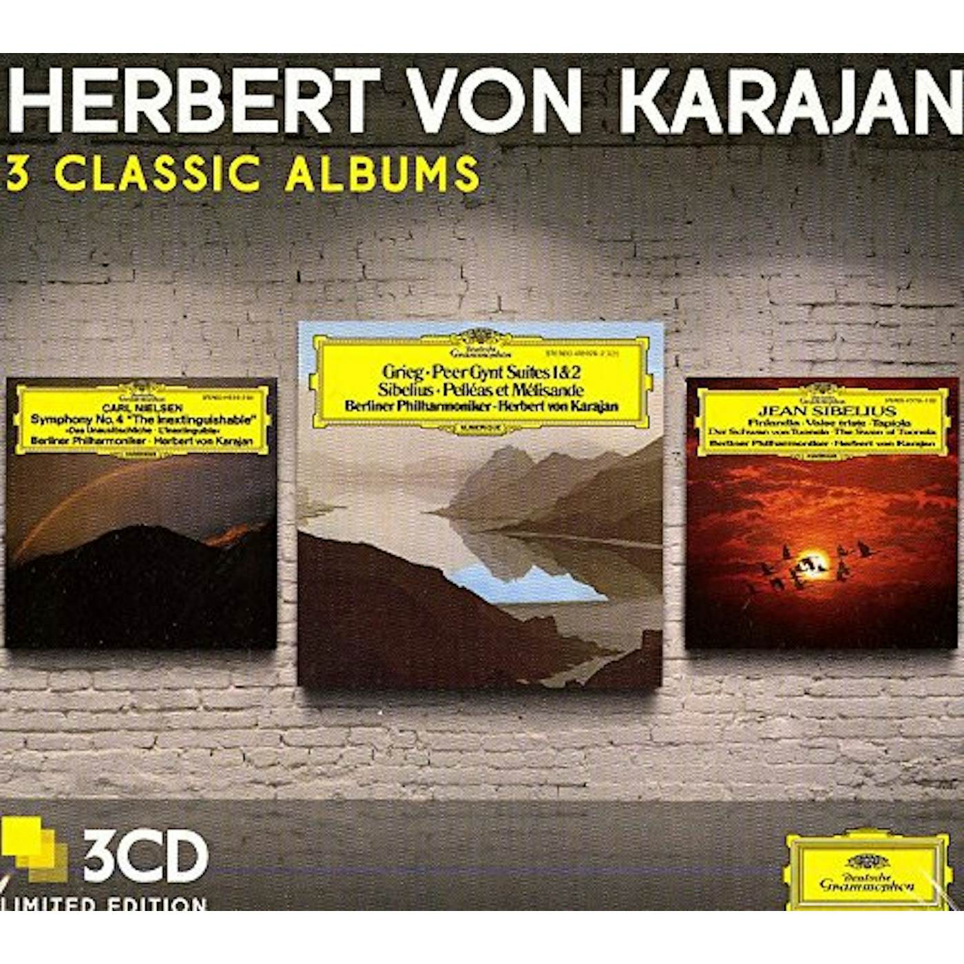 Herbert von Karajan THREE CLASSIC ALBUMS (SIBELIUS/GRIEG/NEILSEN) CD
