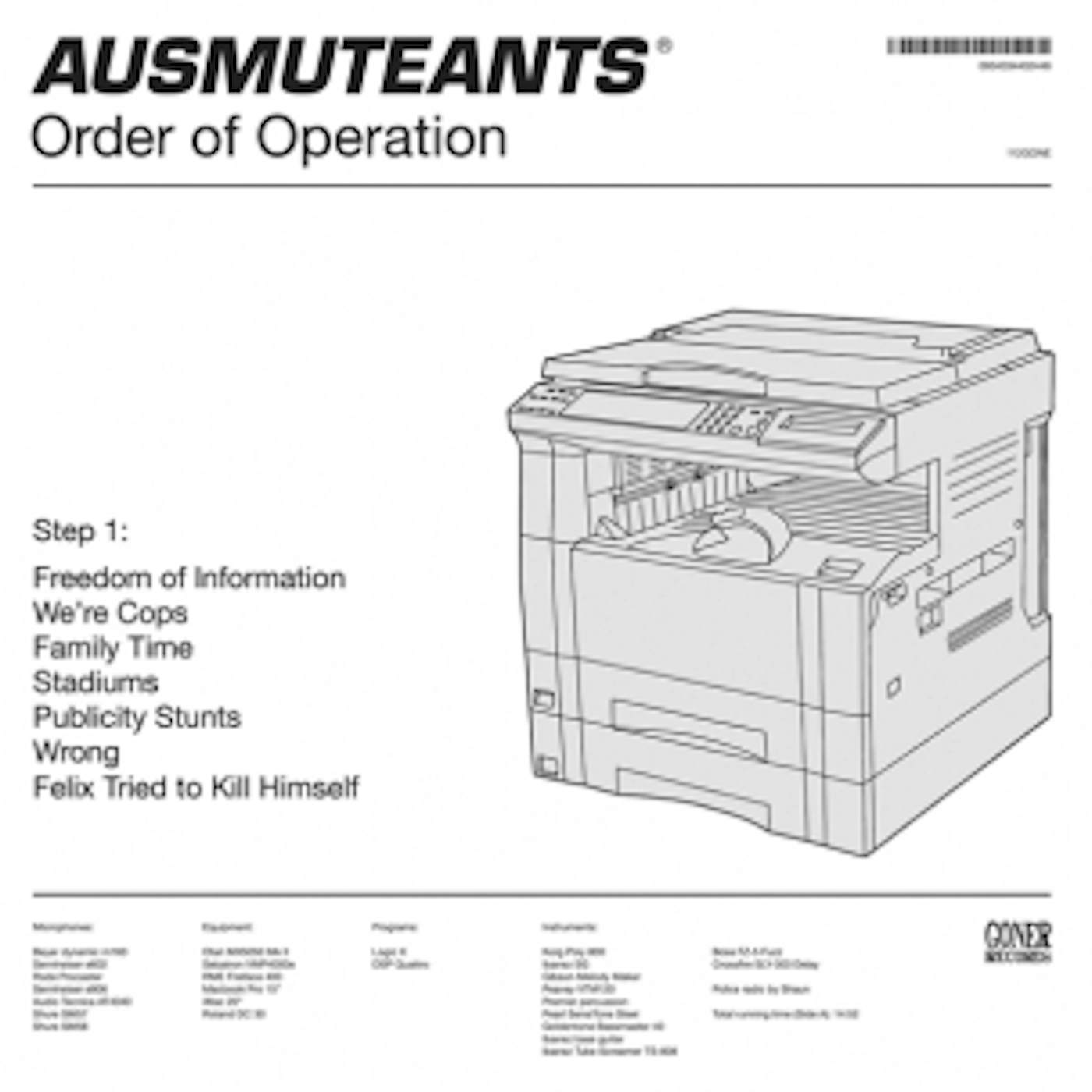 Ausmuteants ORDER OF OPERATION CD