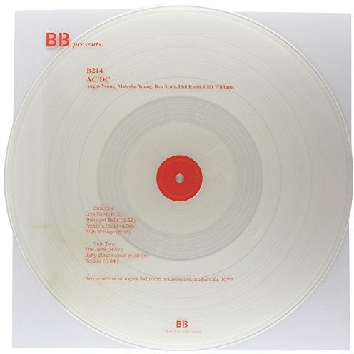 AC/DC LIVE AT AGORA' BALLROOM IN CLEVELAND AUGUST 22 197 Vinyl Record