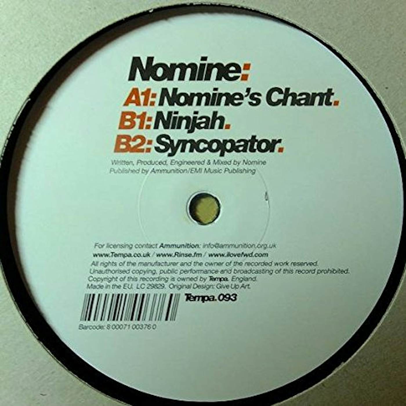 Nomine's Chant Vinyl Record