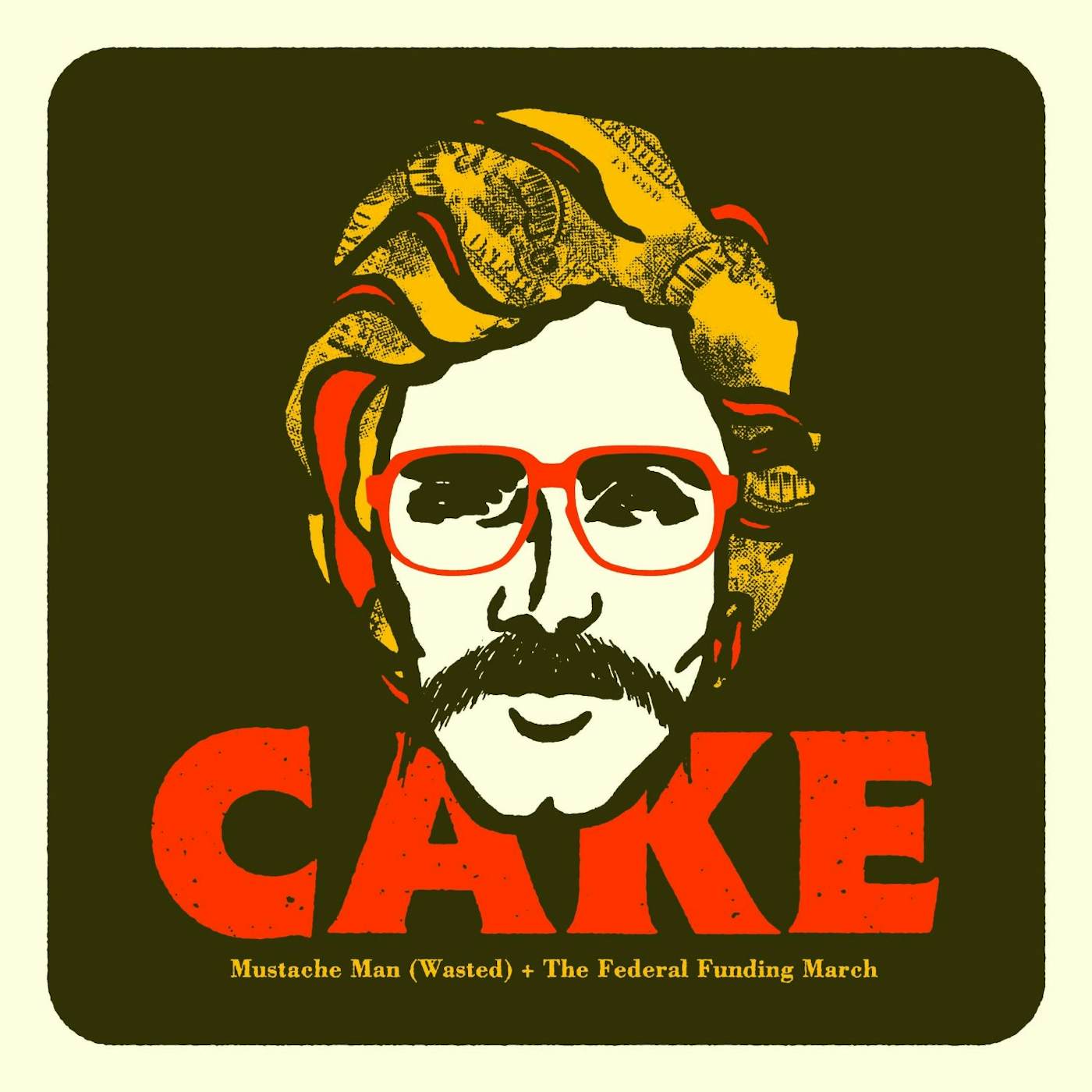 CAKE MUSTACHE MAN (WASTED) Vinyl Record
