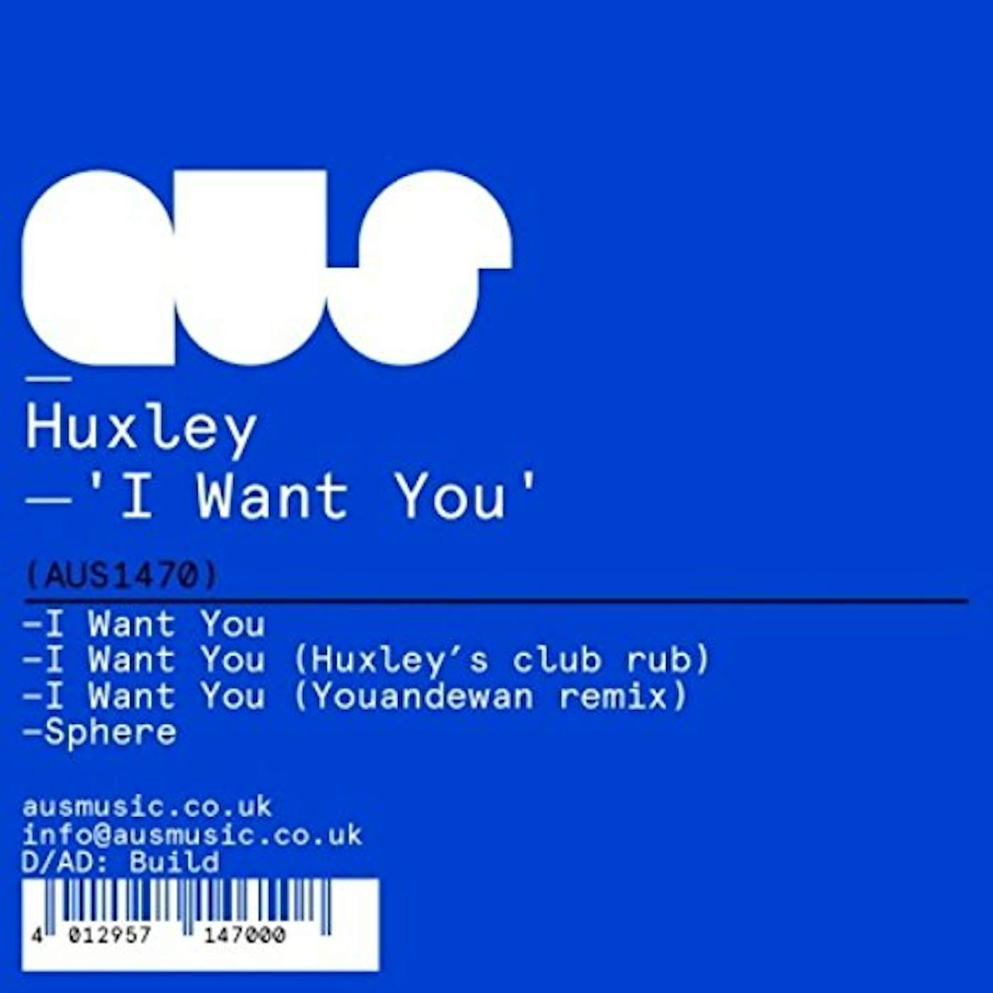 Huxley I Want You Vinyl Record