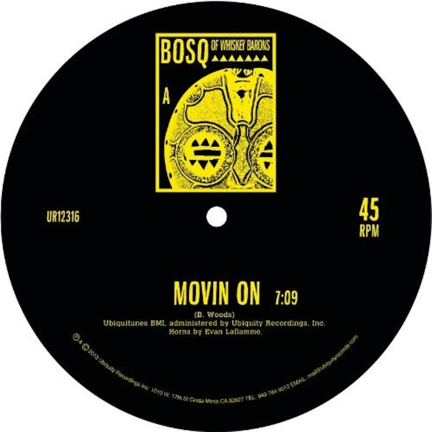 Bosq Of Whiskey Barons MOVIN' ON B/W KEEP MOVIN Vinyl Record