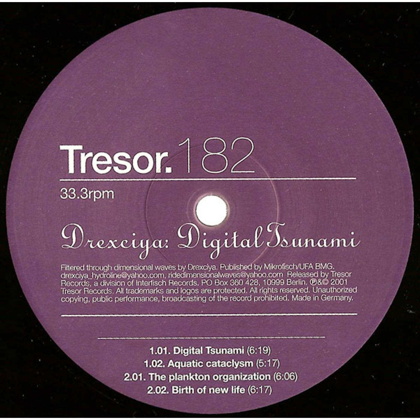 Drexciya Digital Tsunami Vinyl Record