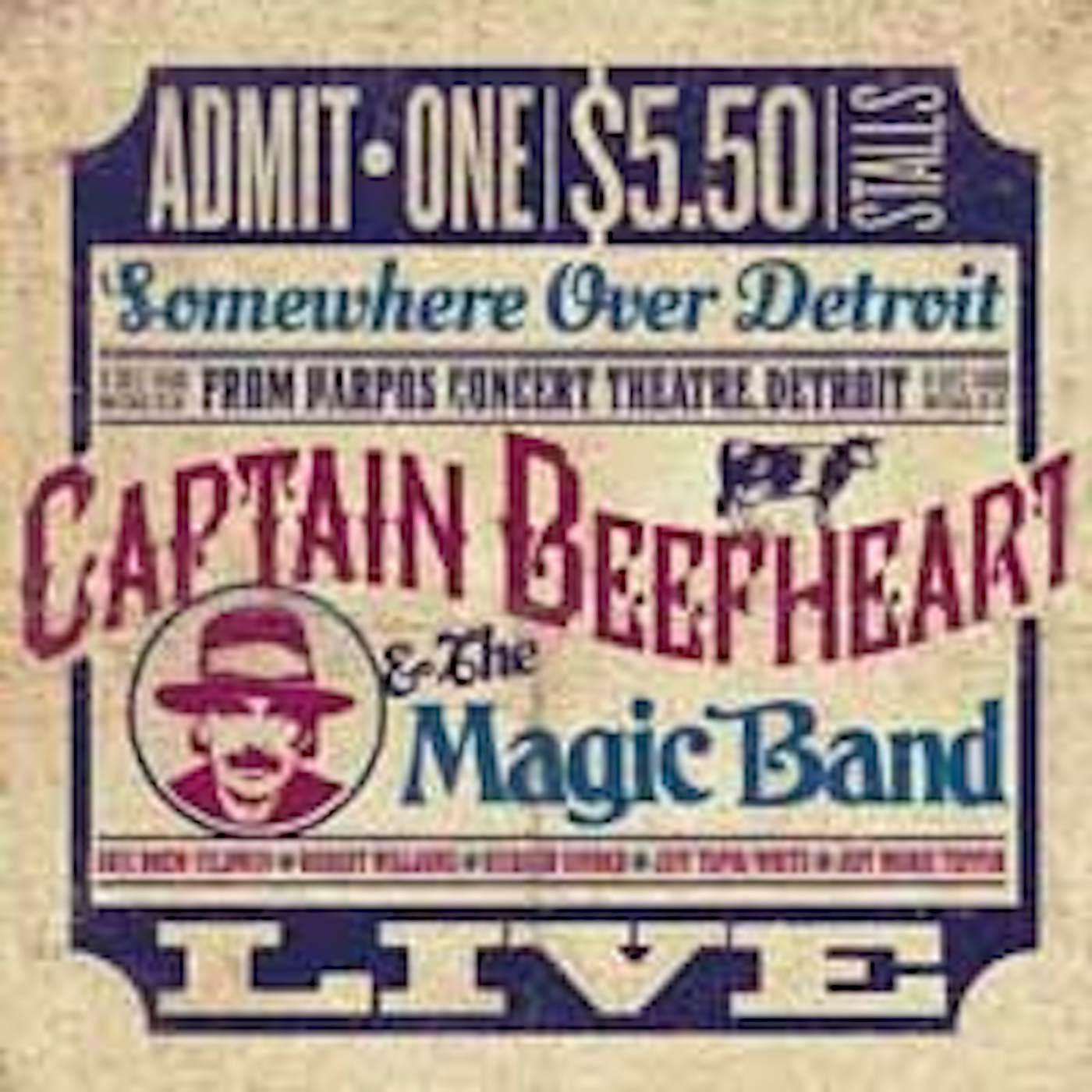 Captain Beefheart & His Magic Band SOMEWHERE OVER DETROIT: LIVE FROM HARPO'S Vinyl Record