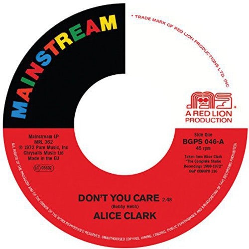 Alice Clark Don't You Care / Never Did I Stop Loving You Vinyl Record