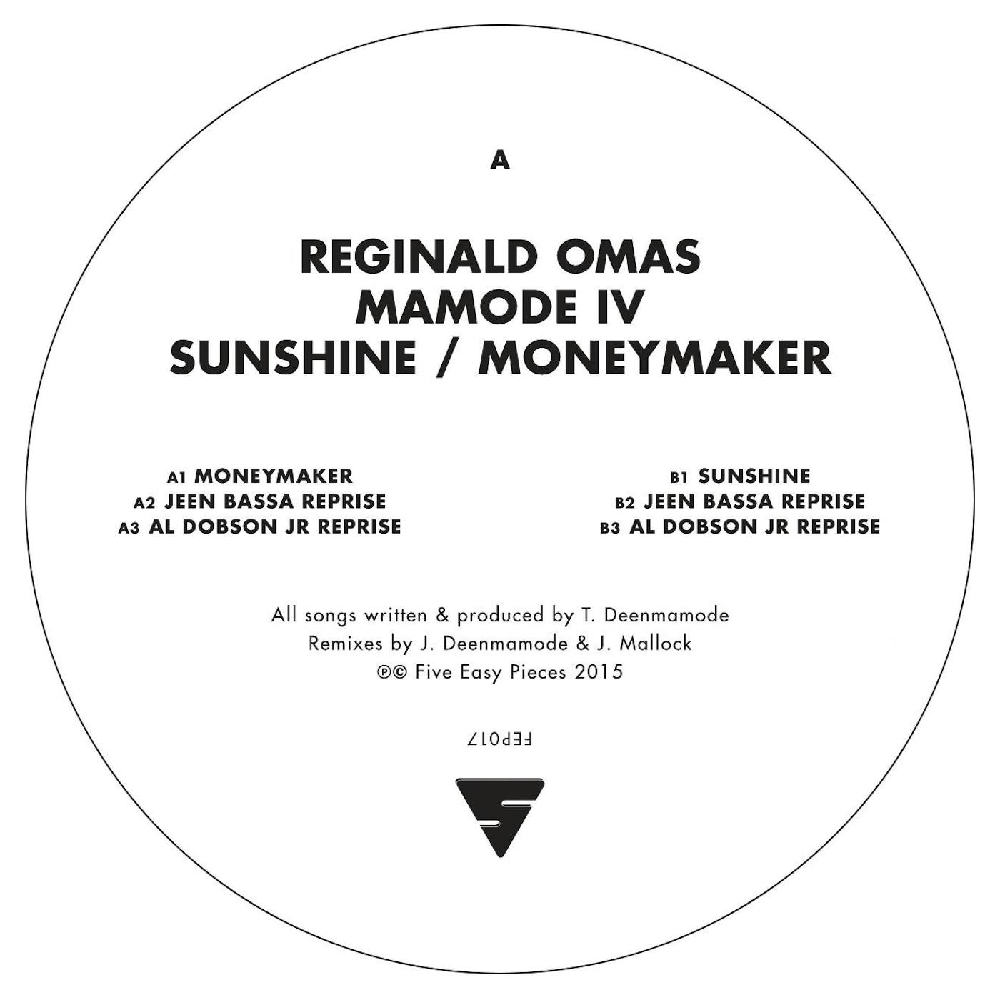 Reginald Omas Mamode IV SUNSHINE / MONEYMAKER Vinyl Record - UK Release