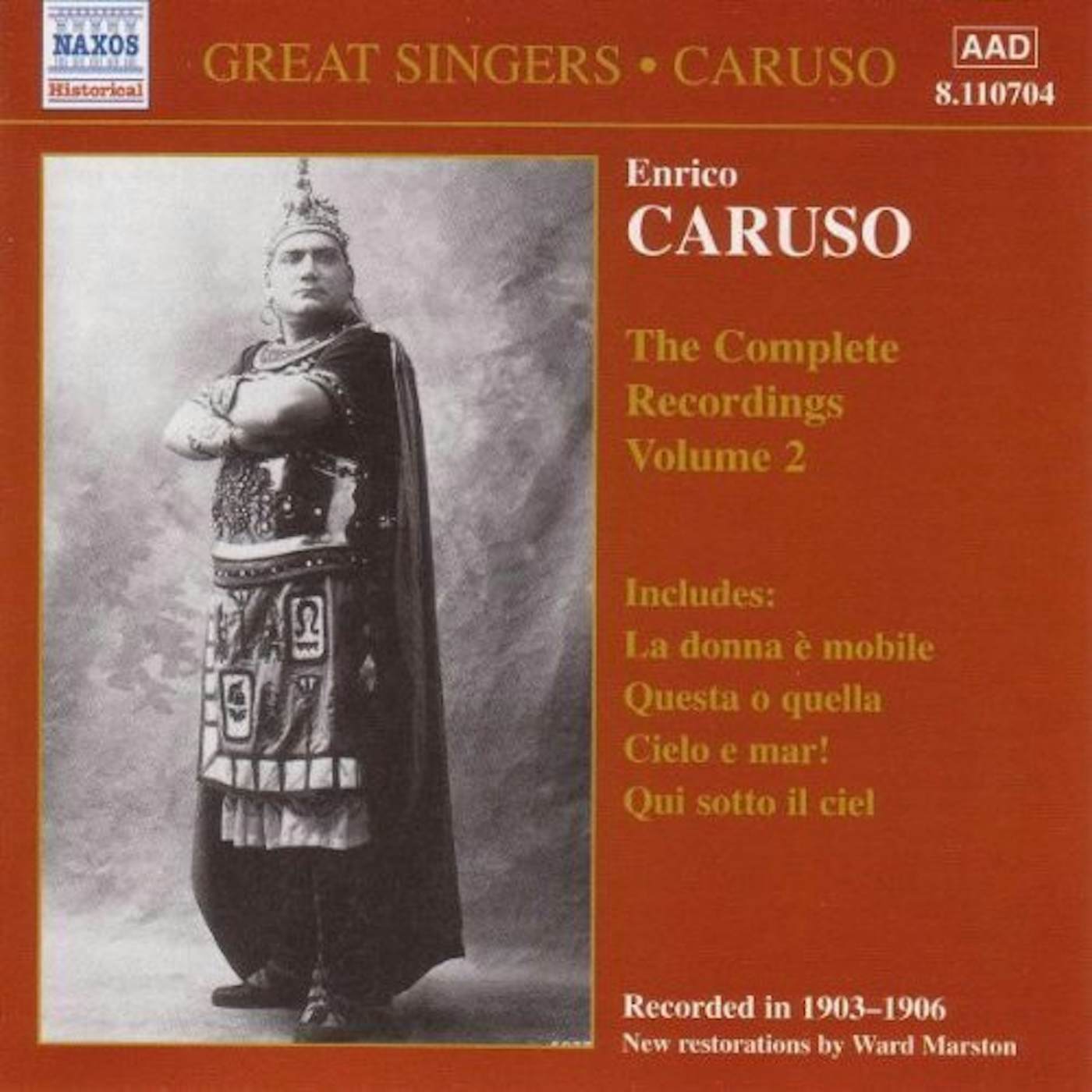 Enrico Caruso COMPLETE RECORDINGS-VOL. 2 CD