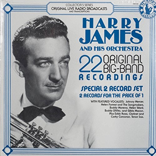 Harry James Orchestra 22 ORIGINAL BIG BAND RECORDINGS Vinyl Record