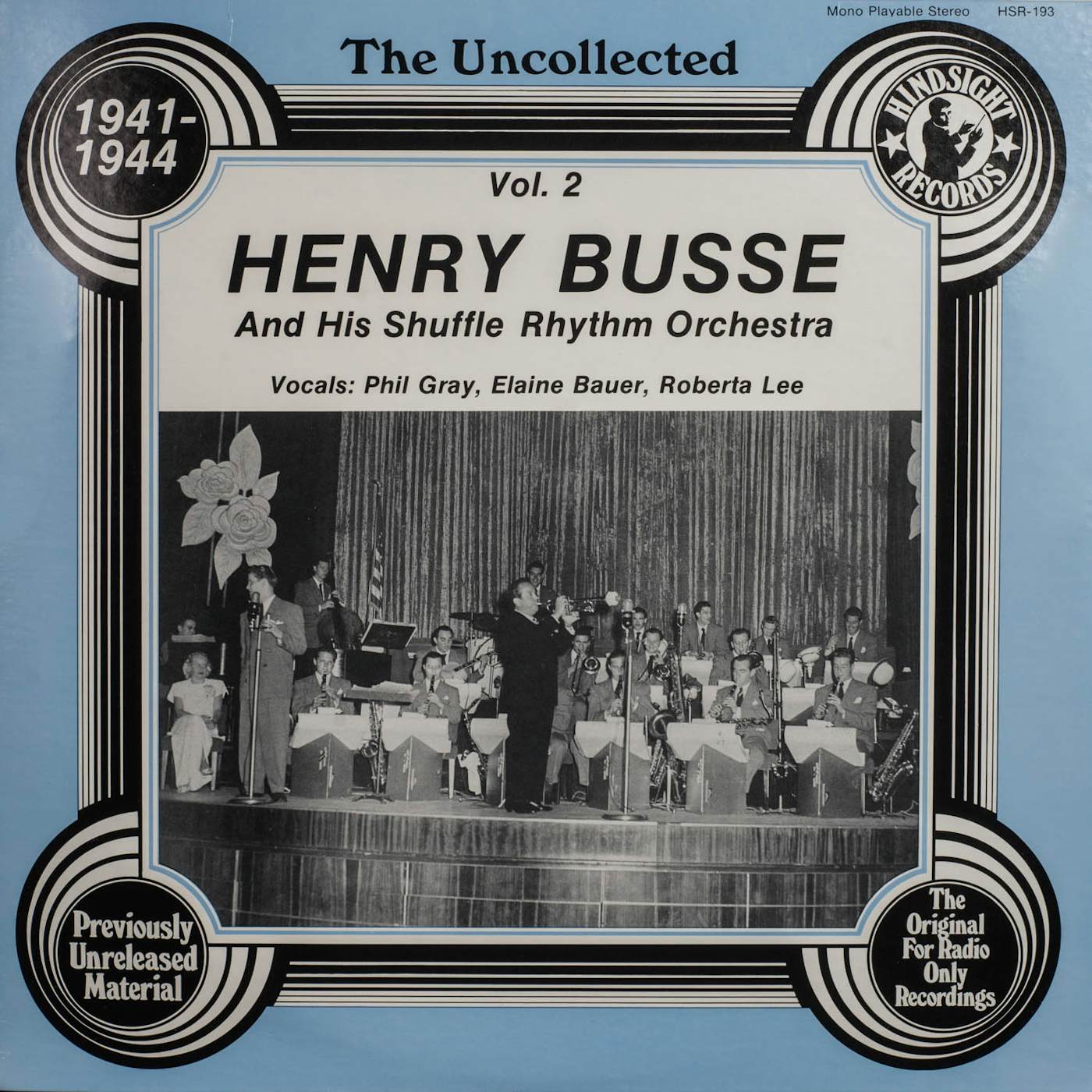 Henry Busse Orchestra UNCOLLECTED 2 Vinyl Record