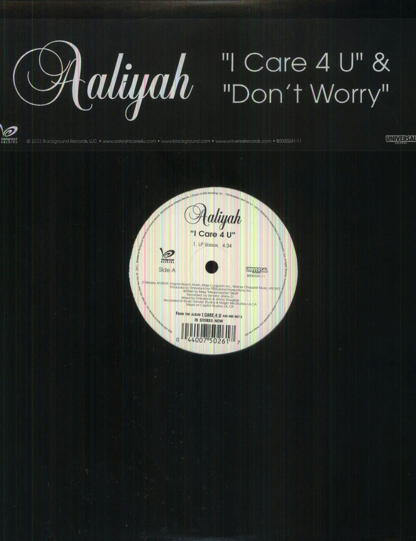 Aaliyah I Care 4 U Vinyl Record