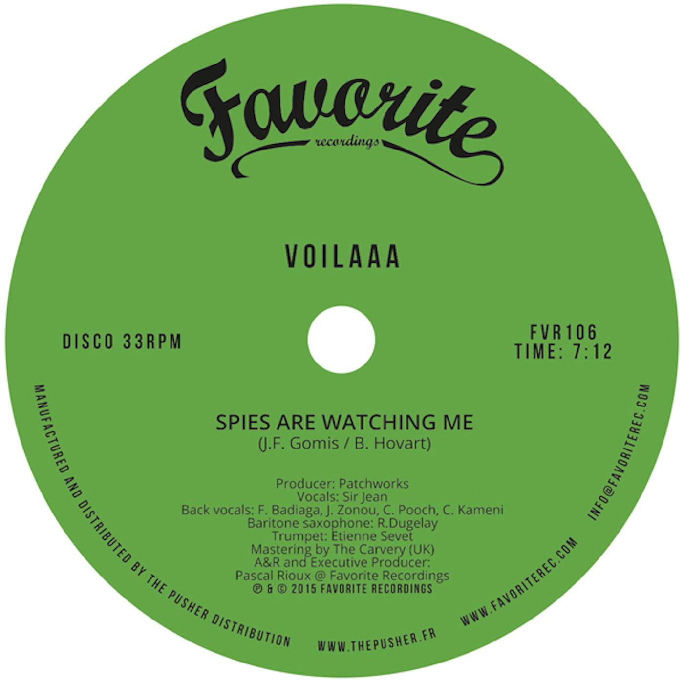 Voilaaa SPIES ARE WATCHING ME / LE DISCO DES CAPITALES Vinyl Record