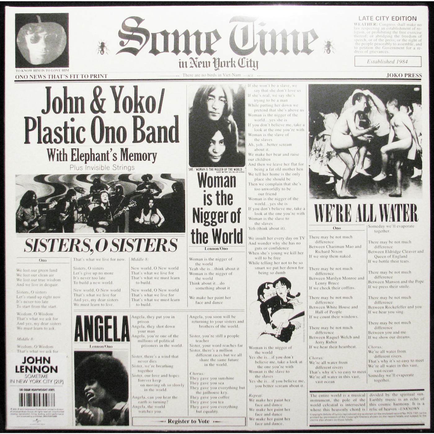 John Lennon SOME TIME IN NEW YORK CITY Vinyl Record
