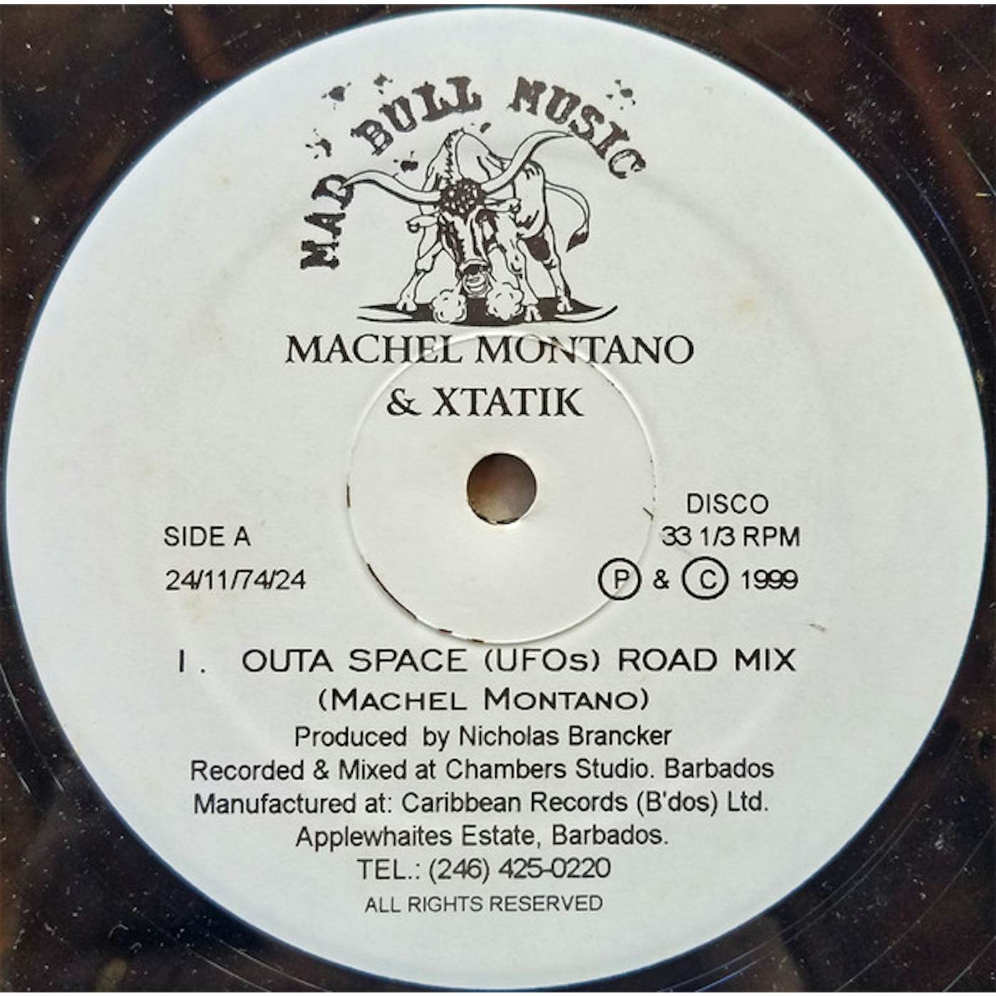 Machel Montano & Xtatik OUTA SPACE Vinyl Record
