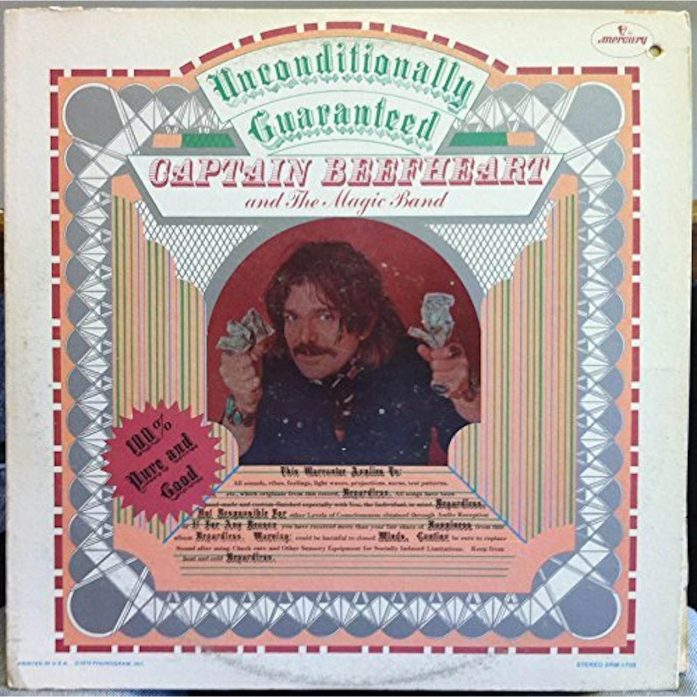 Captain Beefheart & His Magic Band UNCONDITIONALLY GUARANTEED Vinyl Record