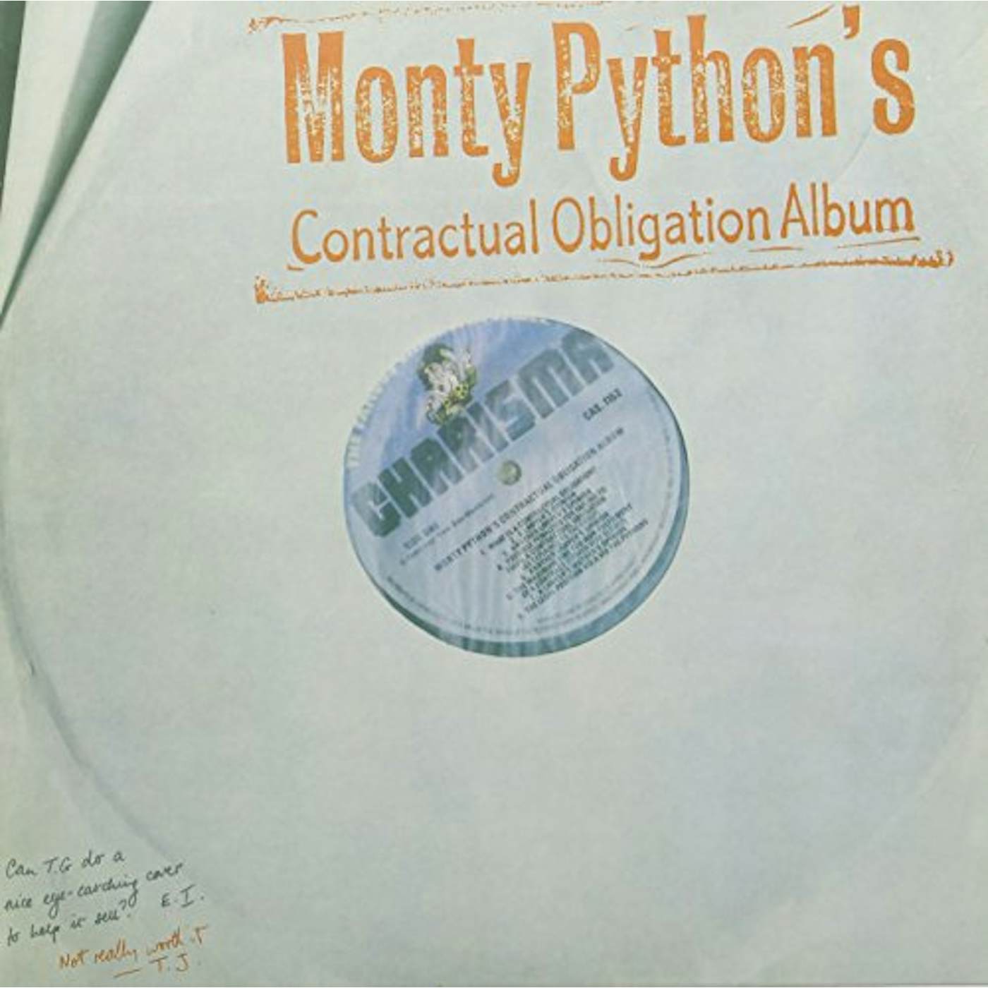 Monty Python CONTRACTUAL OBLIGATION ALBUM Vinyl Record