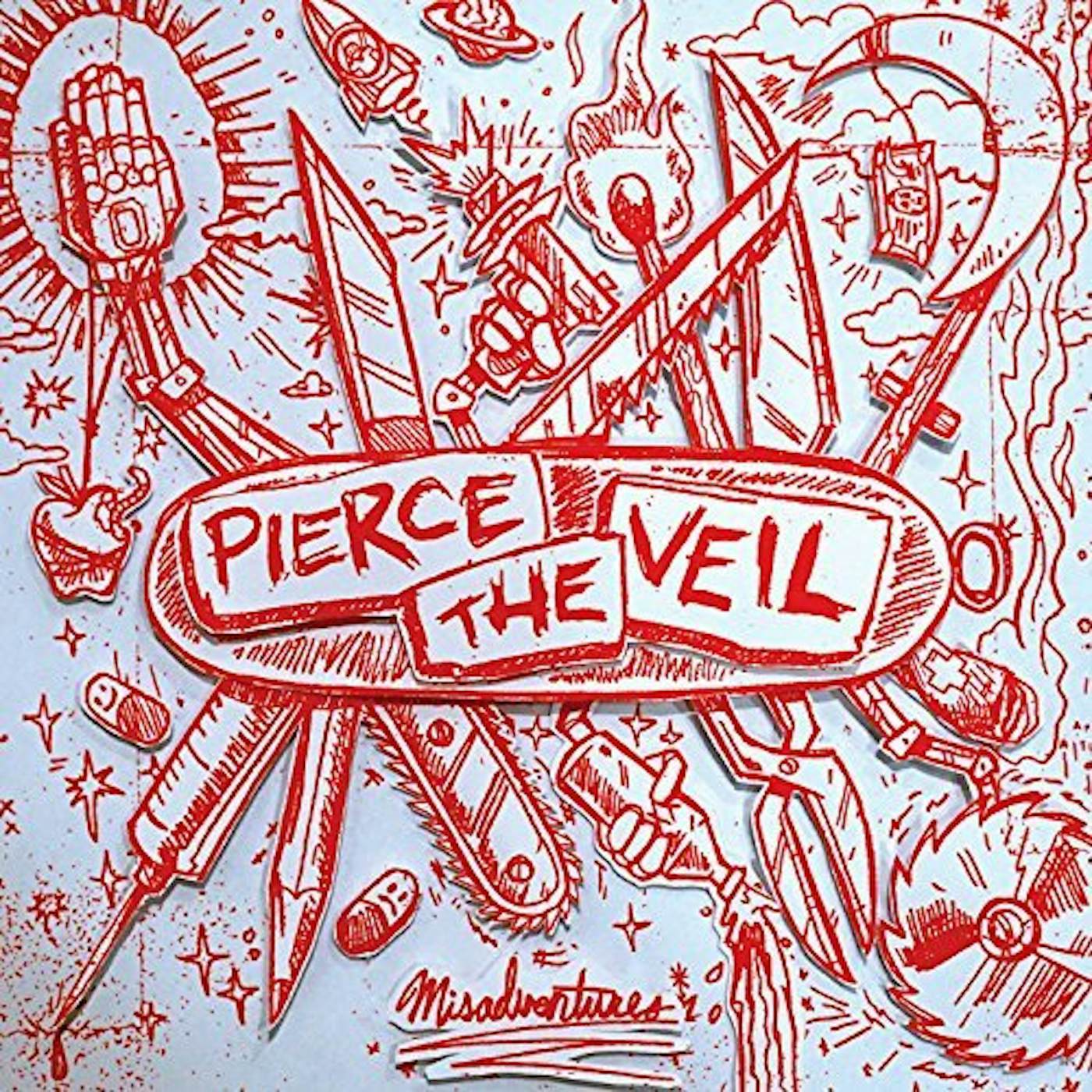 Pierce The Veil Misadventures (White) Vinyl Record