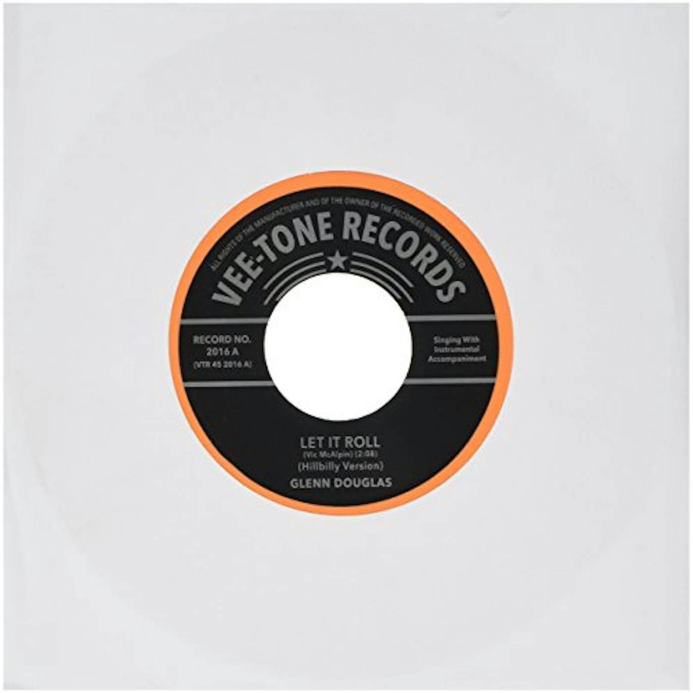 Glenn Douglas LET IT ROLL (BOPPIN HILLBILLY) / LET IT ROLL Vinyl Record