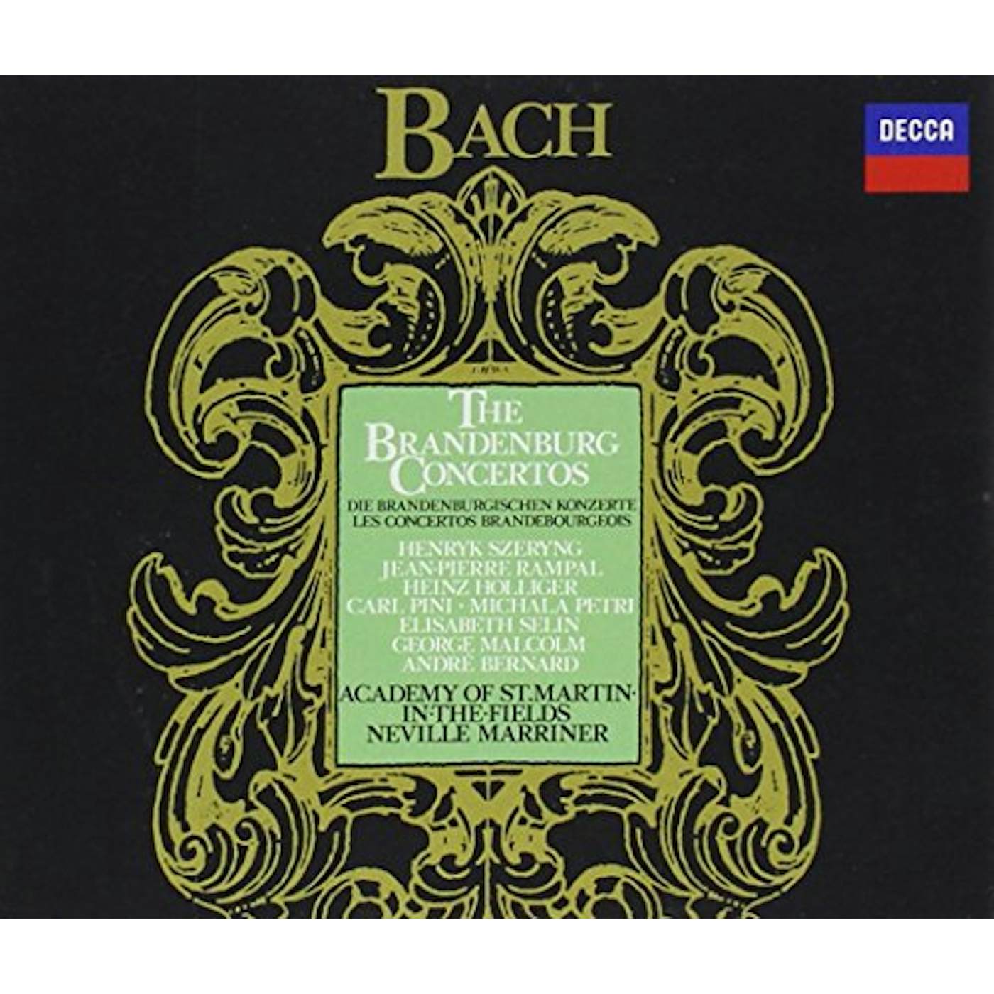 Neville Marriner J.S. BACH: BRANDENBURG CONCERTOS CD