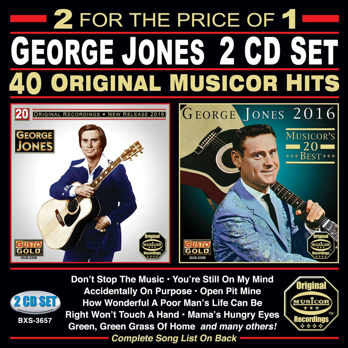 George Jones 40 ORIGINAL MUSICOR HITS CD