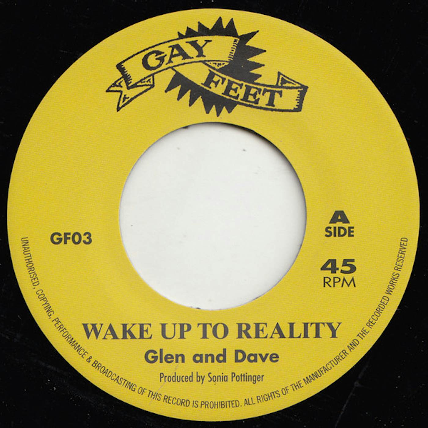 Glen & Dave / Jojo Bennett WAKE UP TO REALITY / MUSICAL PRESSURE Vinyl Record
