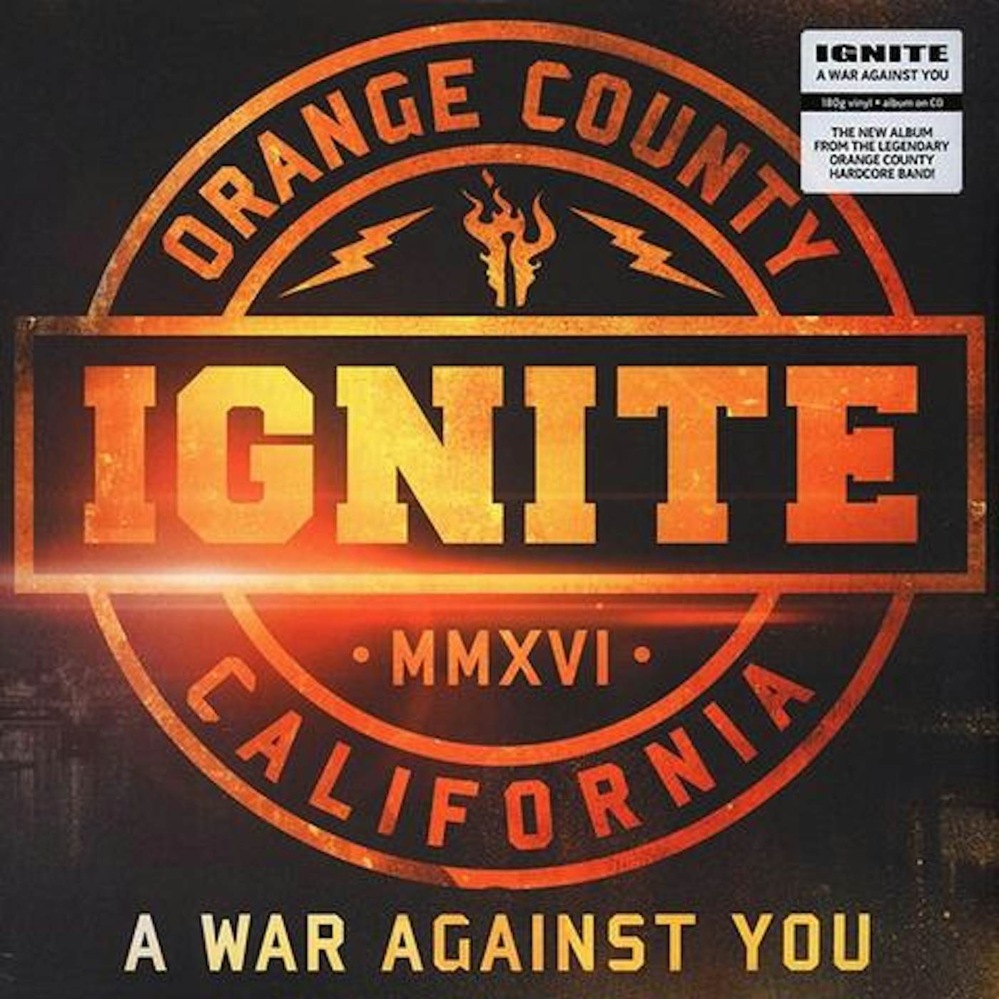 Ignite WAR AGAINST YOU    (GER) Vinyl Record - w/CD, Colored Vinyl, Yellow Vinyl