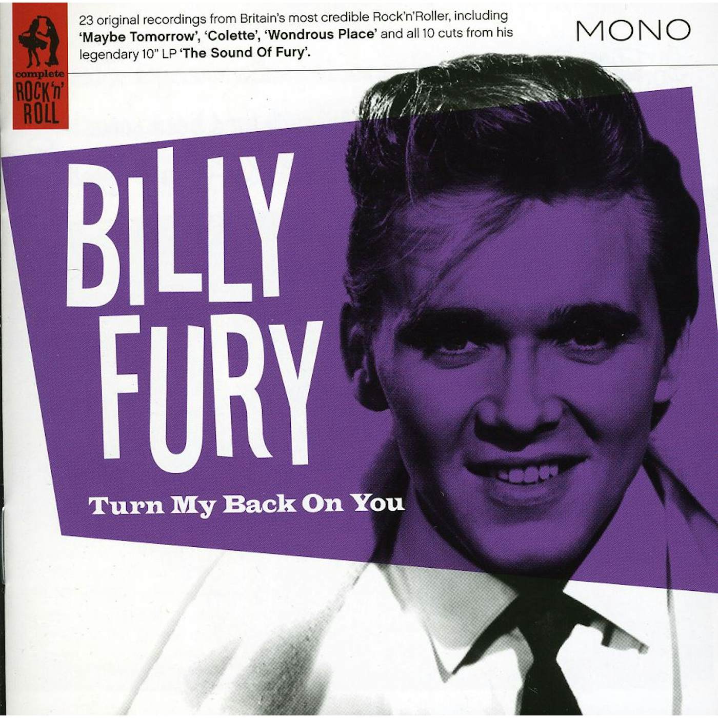 Billy Fury TURN MY BACK ON YOU CD