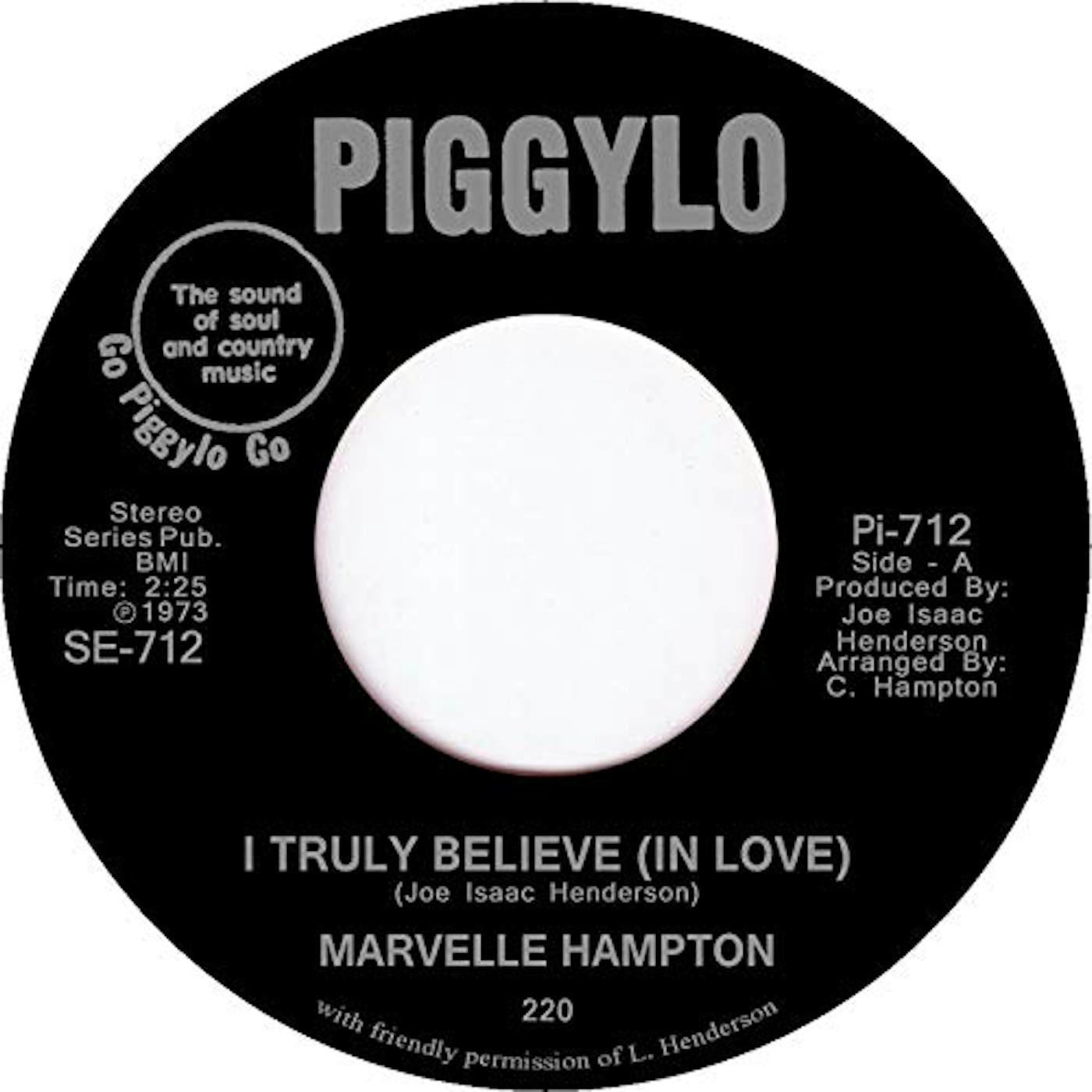 Marvelle Hampton I Truly Believe (In Love) Vinyl Record