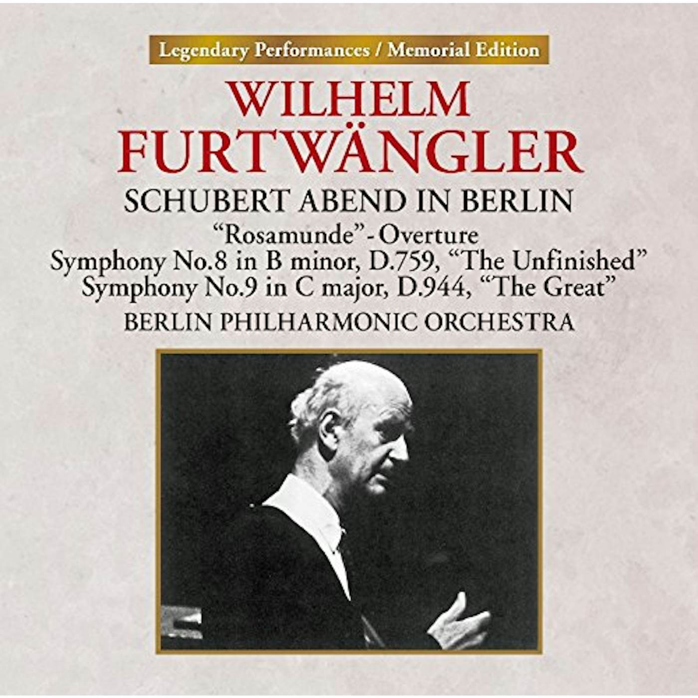 Wilhelm Furtwängler SCHUBERT ABEND IN BERLIN CD