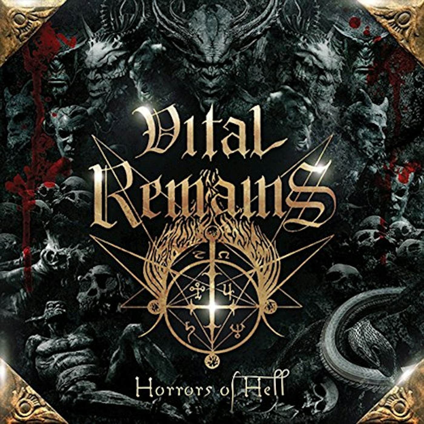Vital Remains HORRORS OF HELL (GOLD VINYL) Vinyl Record