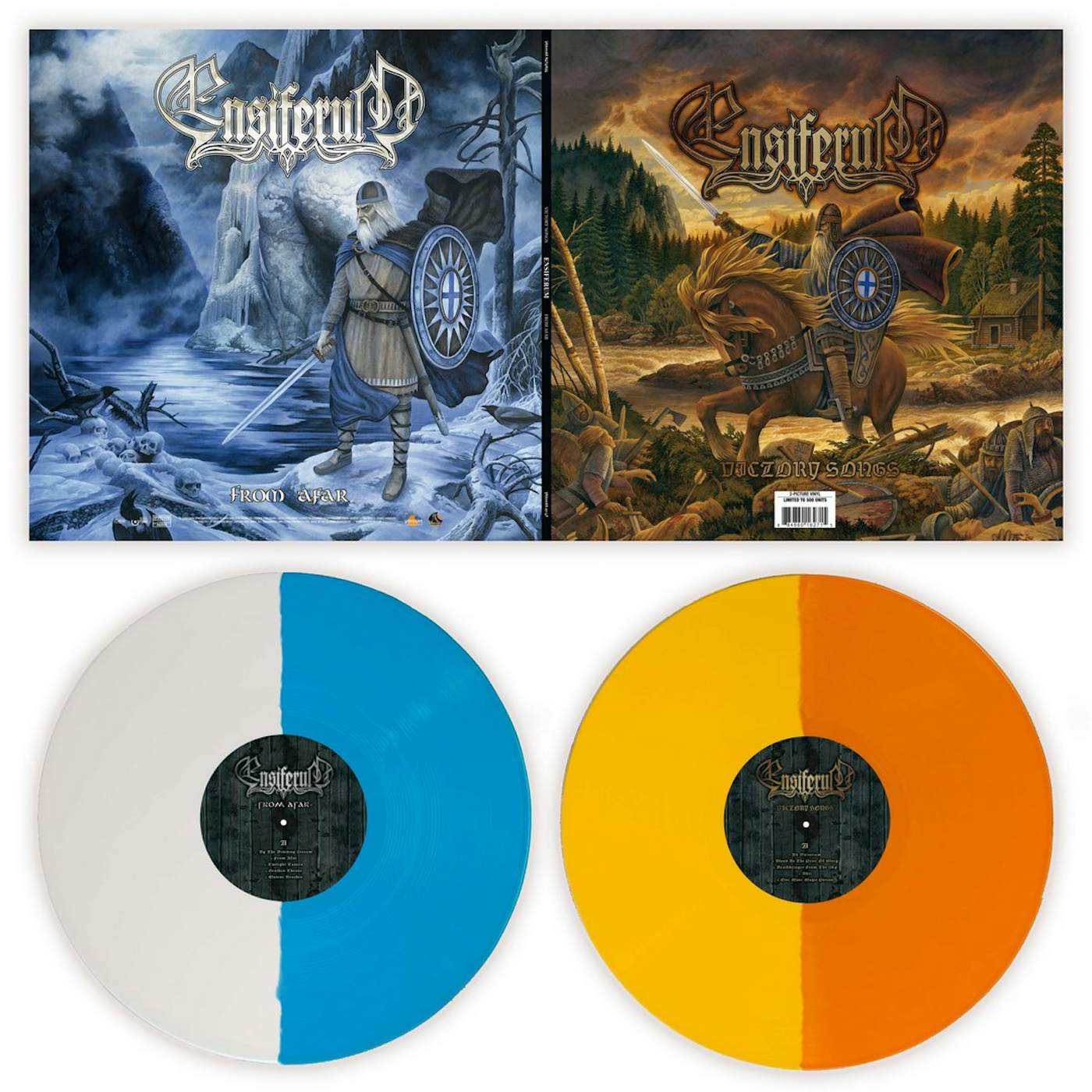 Ensiferum VICTORY SONGS & FROM AFAR (SPLIT COLOURED VINYL) Vinyl Record