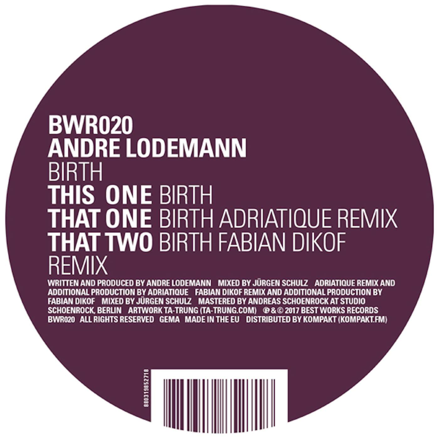 Andre Lodemann Birth Vinyl Record