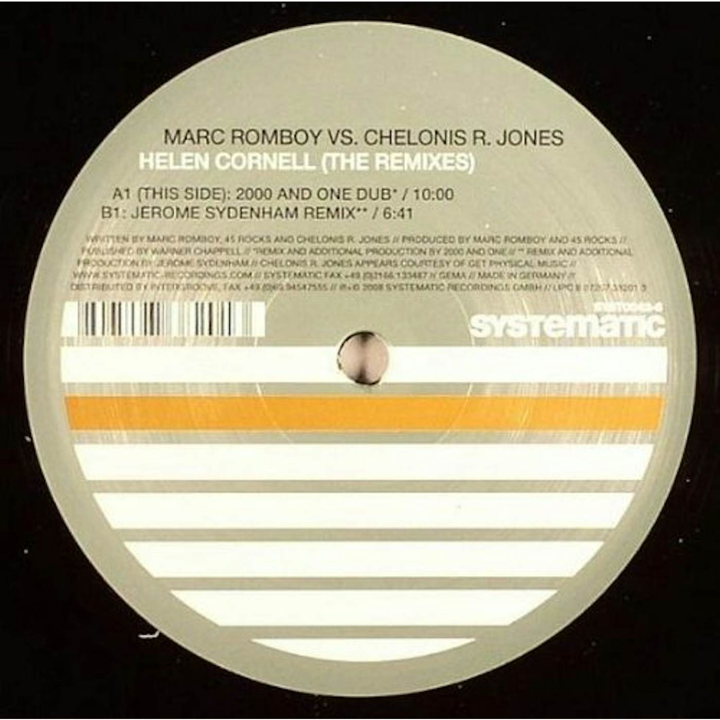 Marc Romboy vs. Chelonis R. Jones HELEN CORNELL (THE REMIXES) Vinyl Record