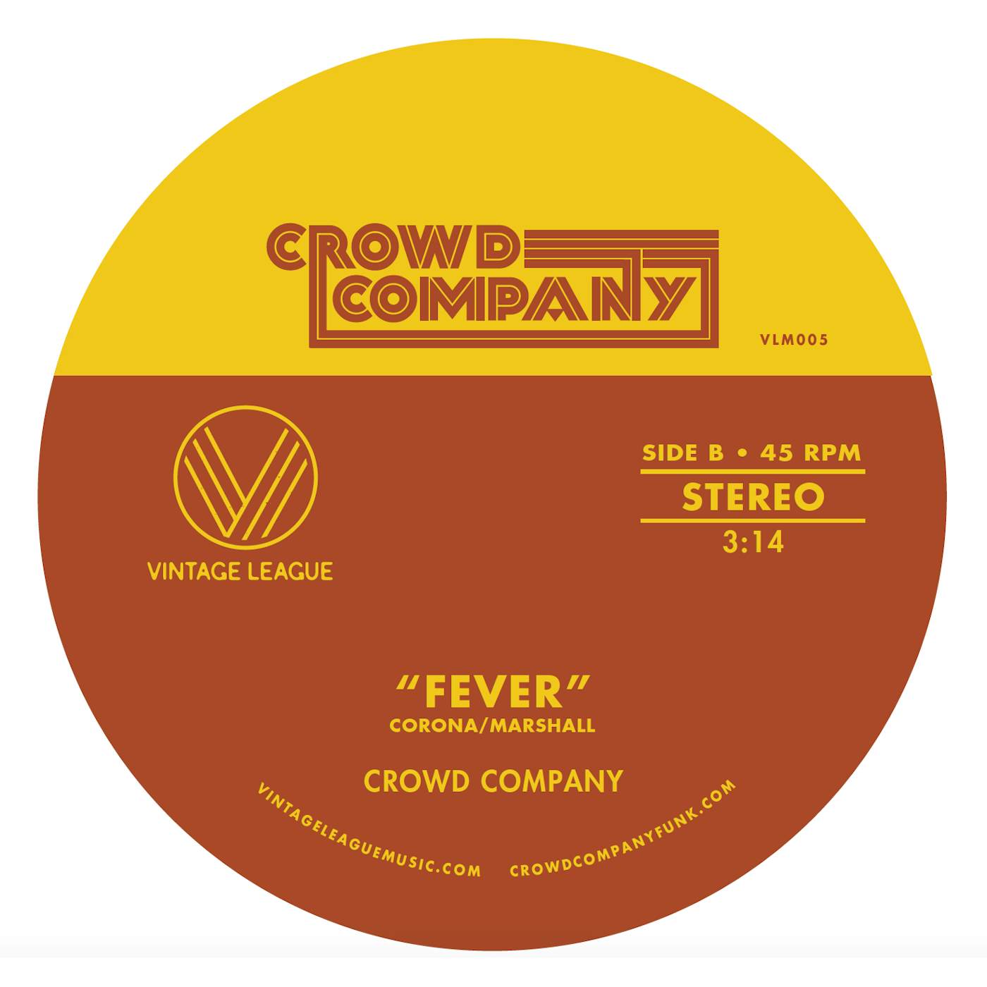 Crowd Company FEVER / GETTING THE GROOVE Vinyl Record