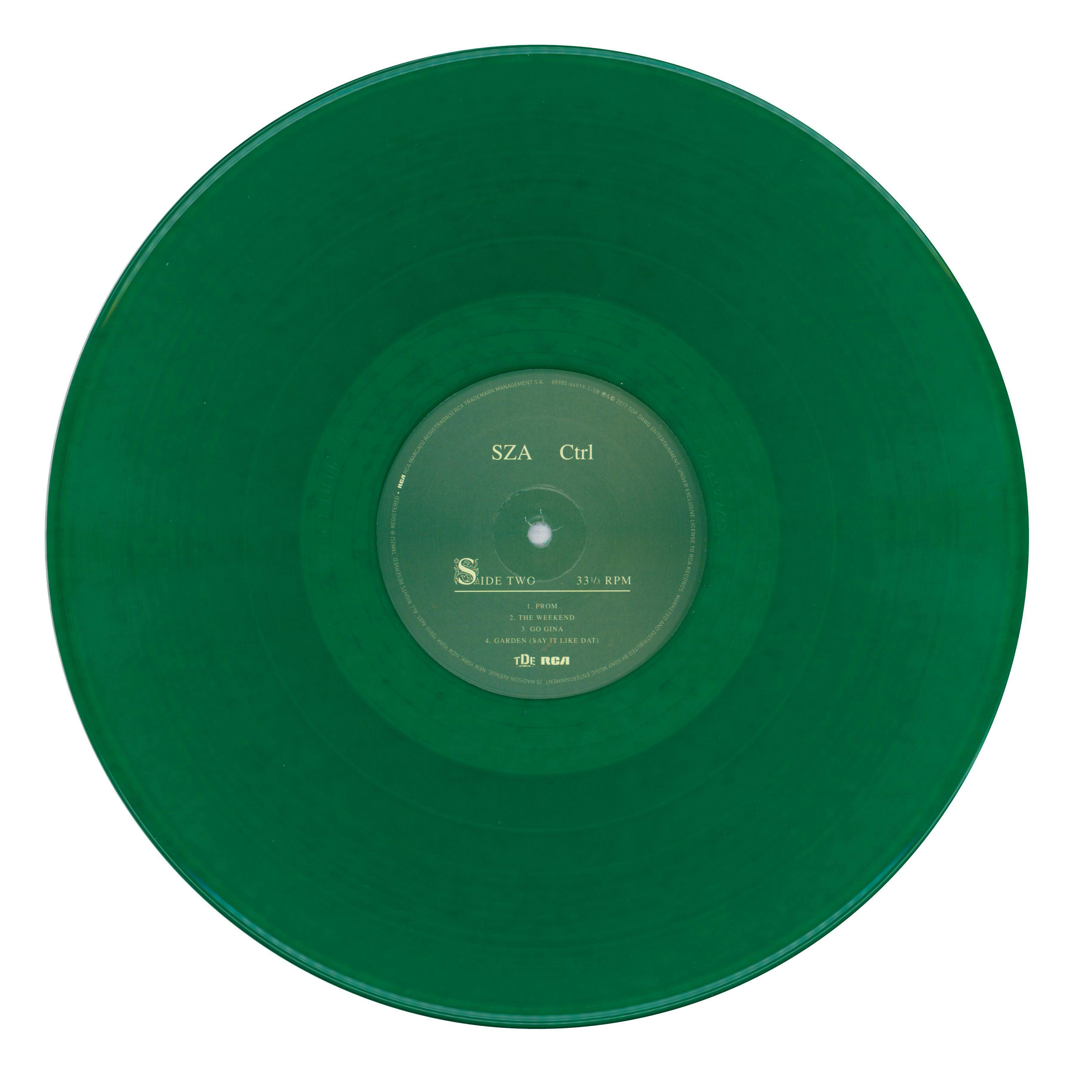 SZA CTRL - Limited Edition Gatefold Green Colored Double Vinyl Record