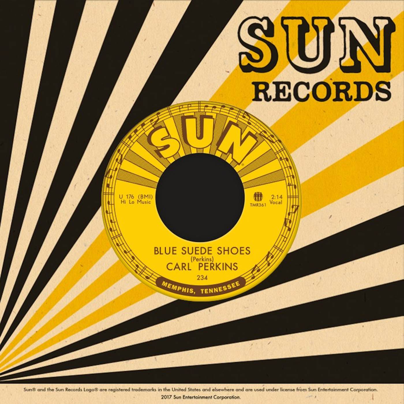 Carl Perkins BLUE SUEDE SHOES / HONEY DON'T Vinyl Record