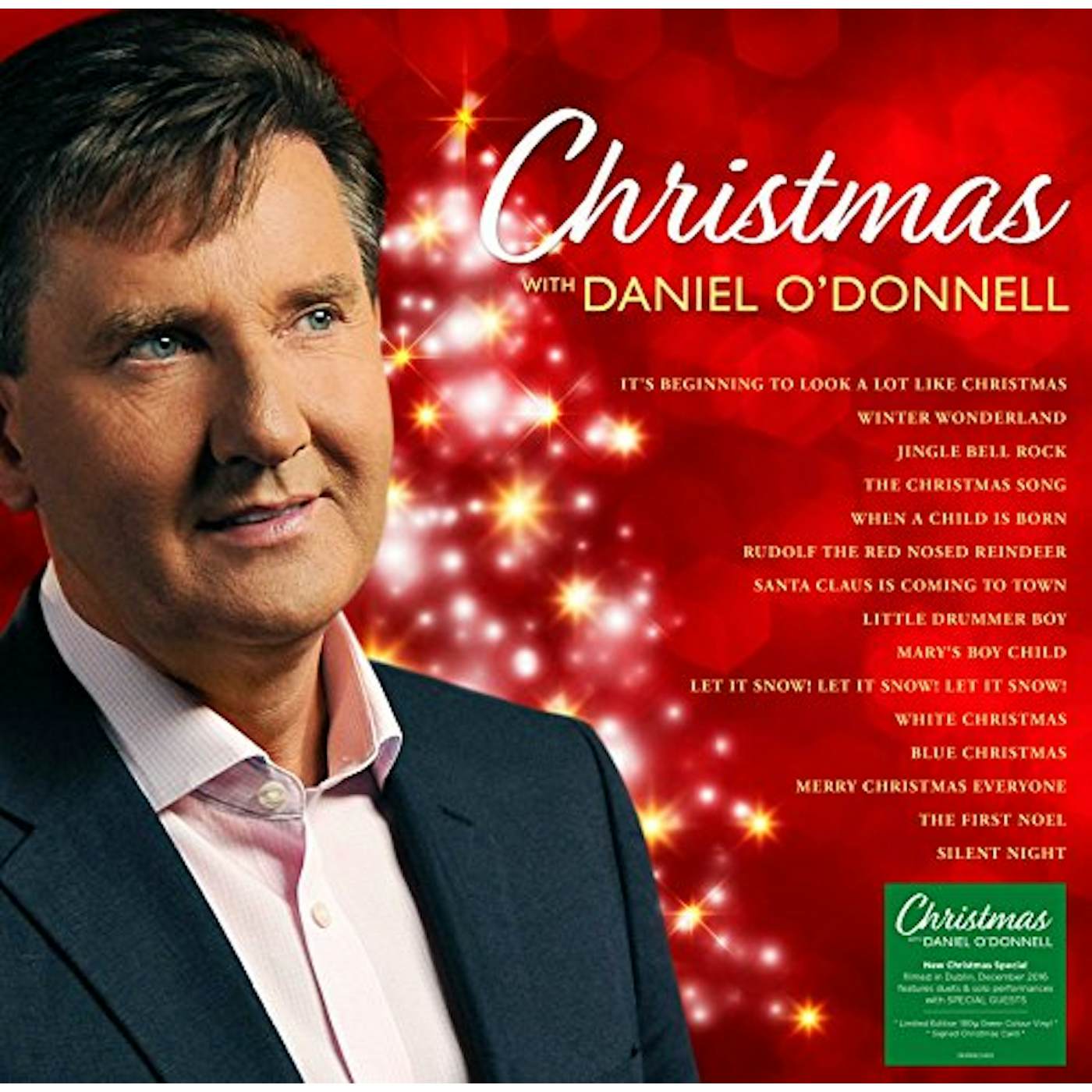 Daniel O'Donnell CHRISTMAS WITH Vinyl Record - Colored Vinyl, Green Vinyl, UK Release