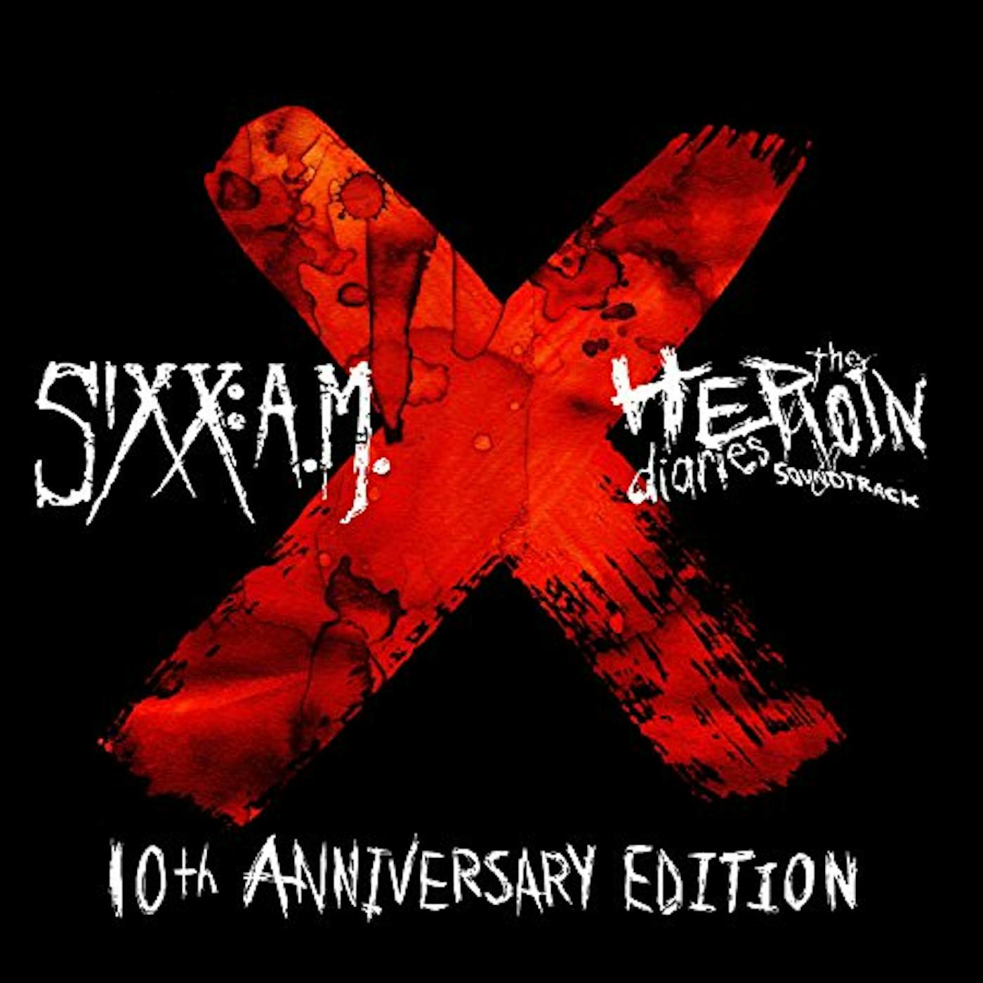 Sixx:A.M. HEROIN DIARIES SOUNDTRACK: 10TH ANNIVERSARY - Limited Edition 180 Gram Red & Black Marbled Double Vinyl Record