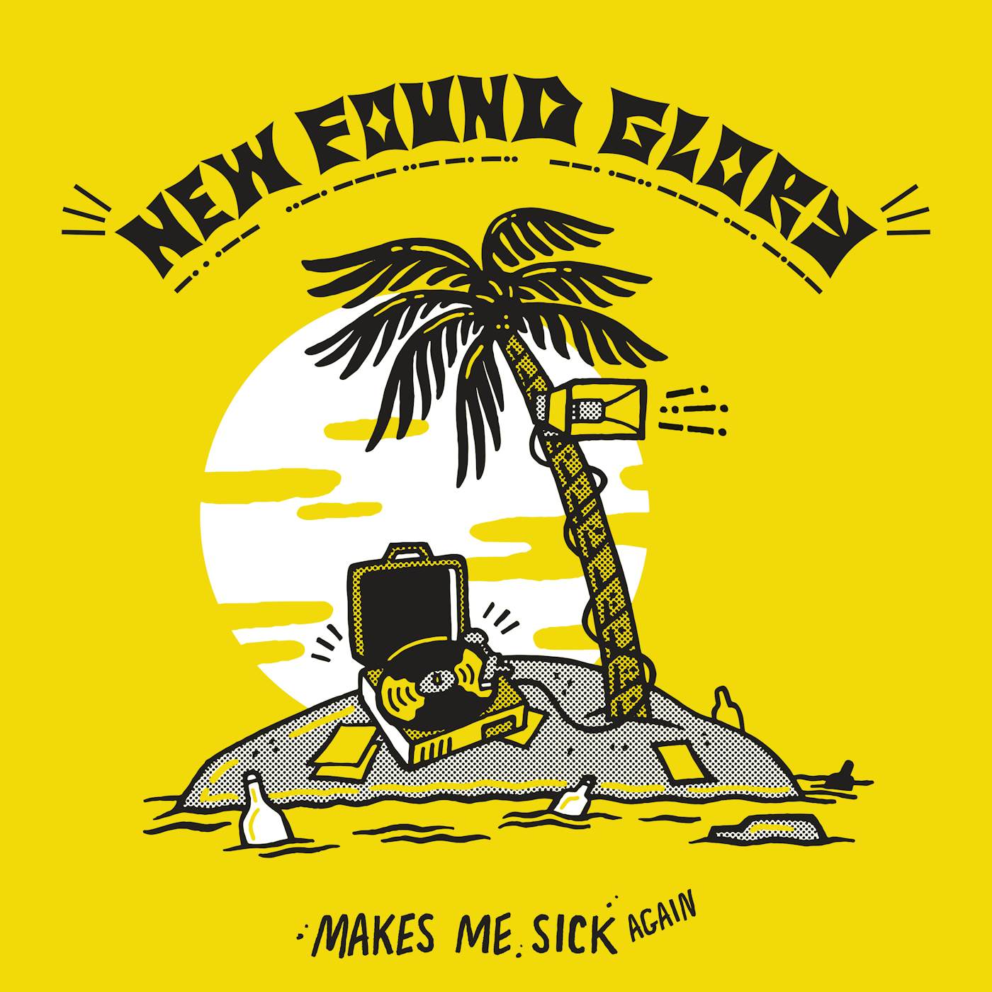 New Found Glory MAKES ME SICK AGAIN - Limited Edition Pink w/ Yellow Splatter Colored Vinyl Record