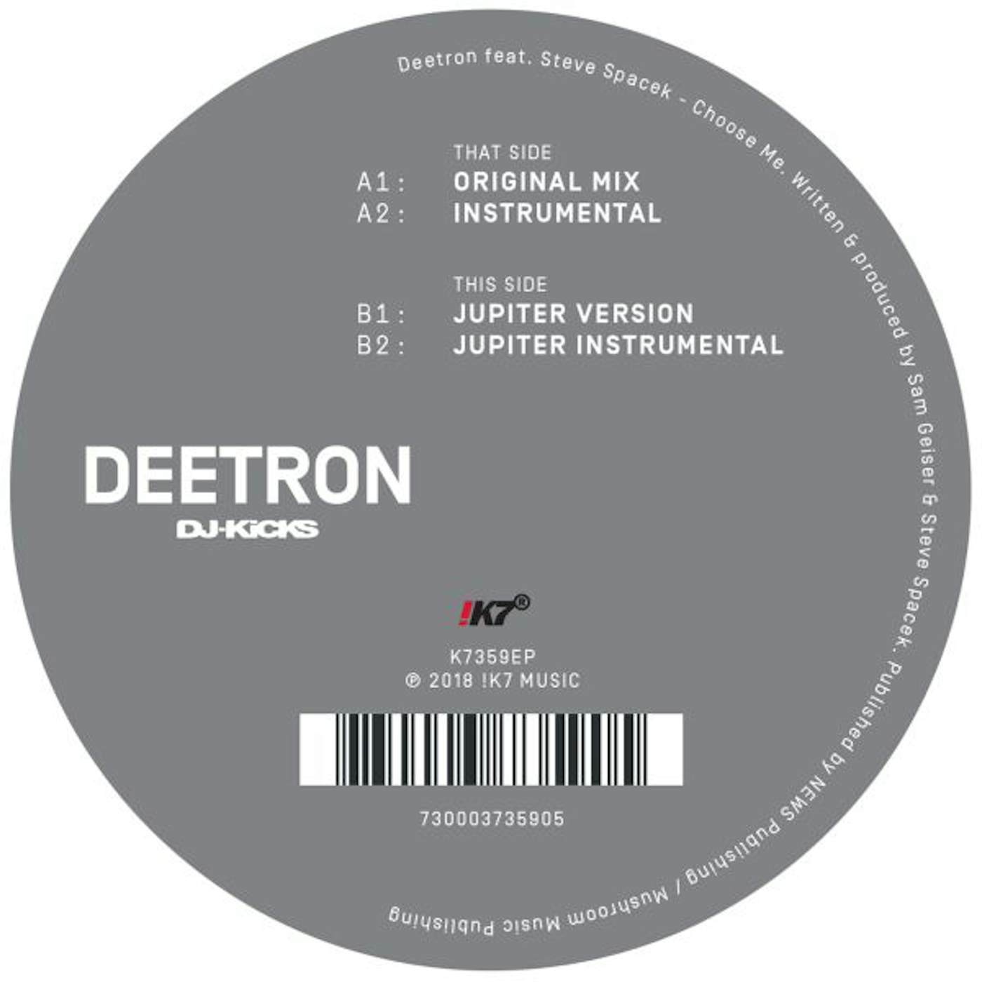 Deetron & Steve Spacek CHOOSE ME Vinyl Record