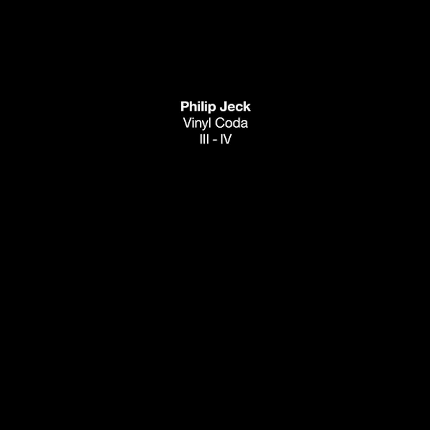 Philip Jeck VINYL CODA III-IV Vinyl Record