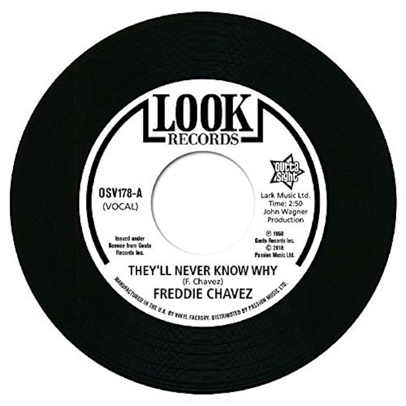 Freddie Chavez THEY'LL NEVER KNOW WHY / MAKE UP YOUR MIND Vinyl Record