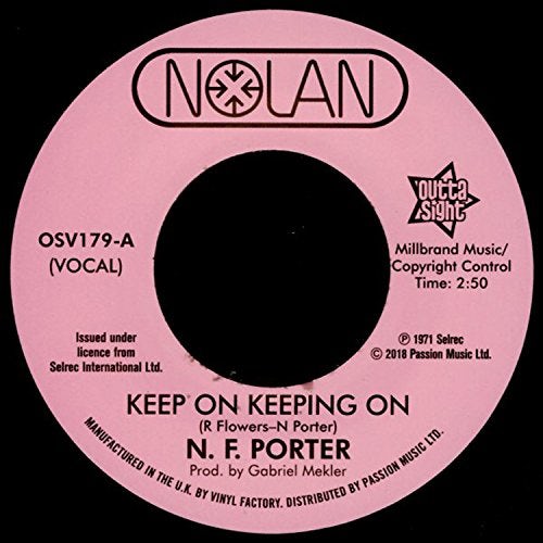 Nolan Porter KEEP ON KEEPING ON / IF I COULD ONLY BE SURE Vinyl Record