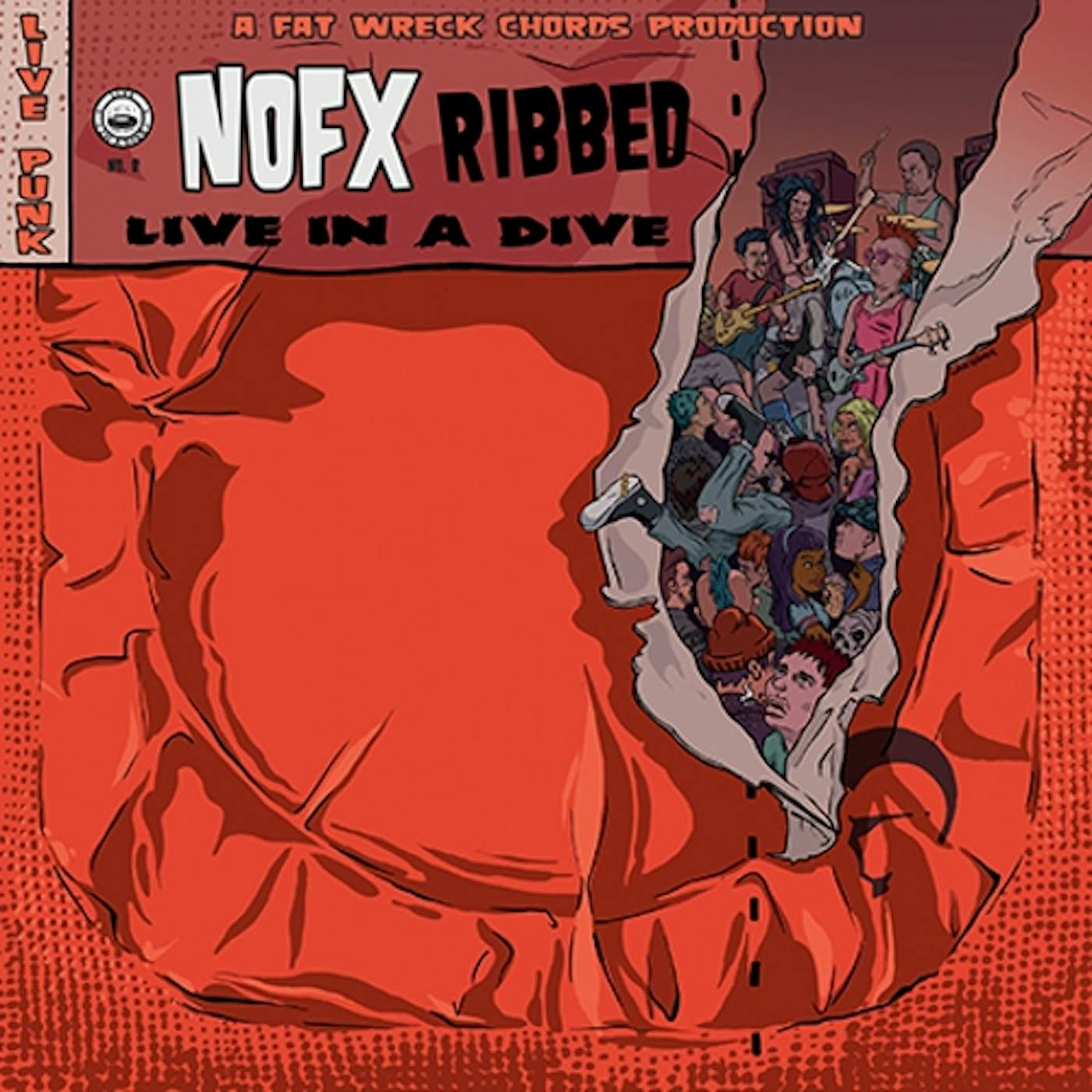 NOFX RIBBED- LIVE IN A DIVE Vinyl Record