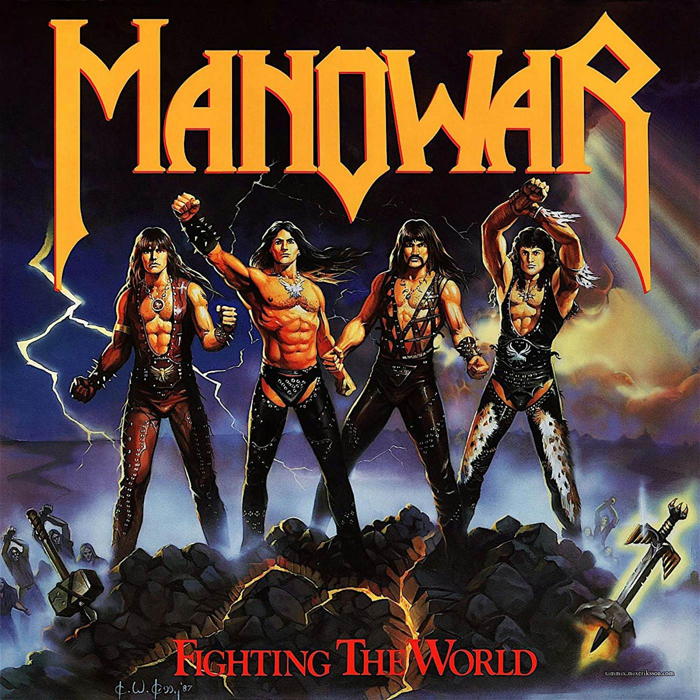 Manowar Fighting The World Vinyl Record