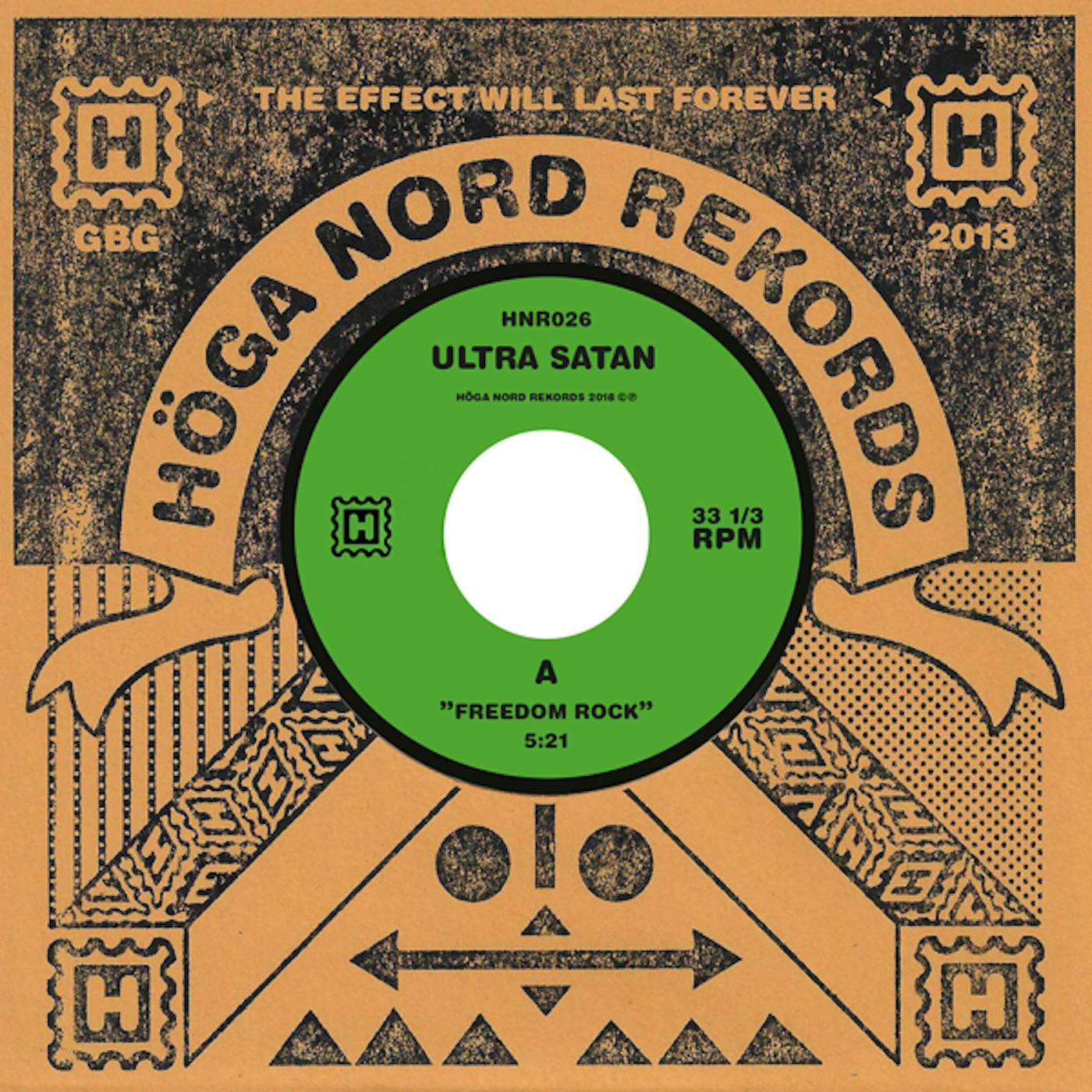 Ultra Satan FREEDOM ROCK / ANTI CLOCK Vinyl Record