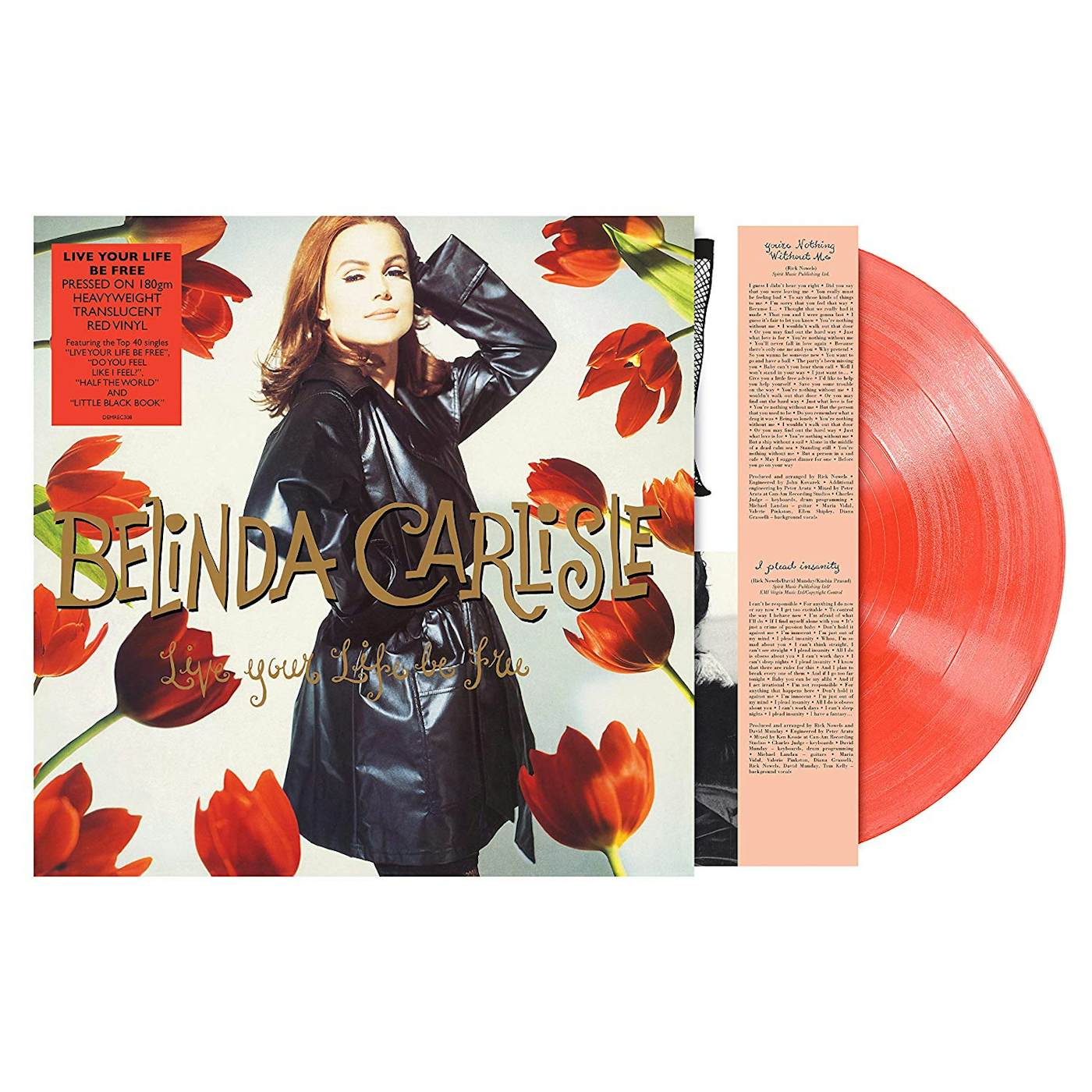 Belinda Carlisle LIVE YOUR LIFE BE FREE - Limited Edition 180 Gram Peach Colored Vinyl Record