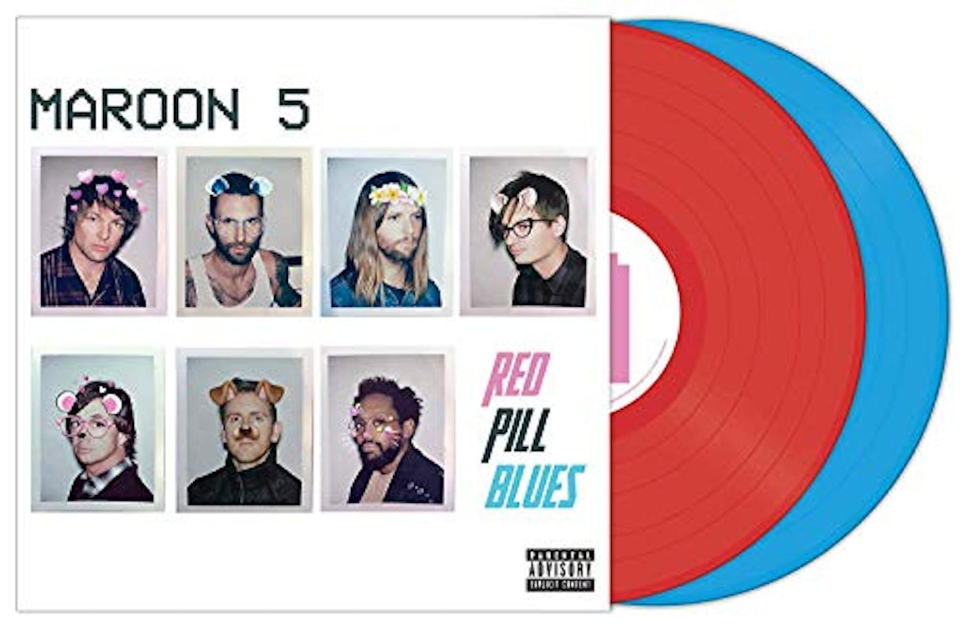 Maroon 5 RED PILL BLUES - Limited Edition Blue & Red Colored Double Vinyl  Record