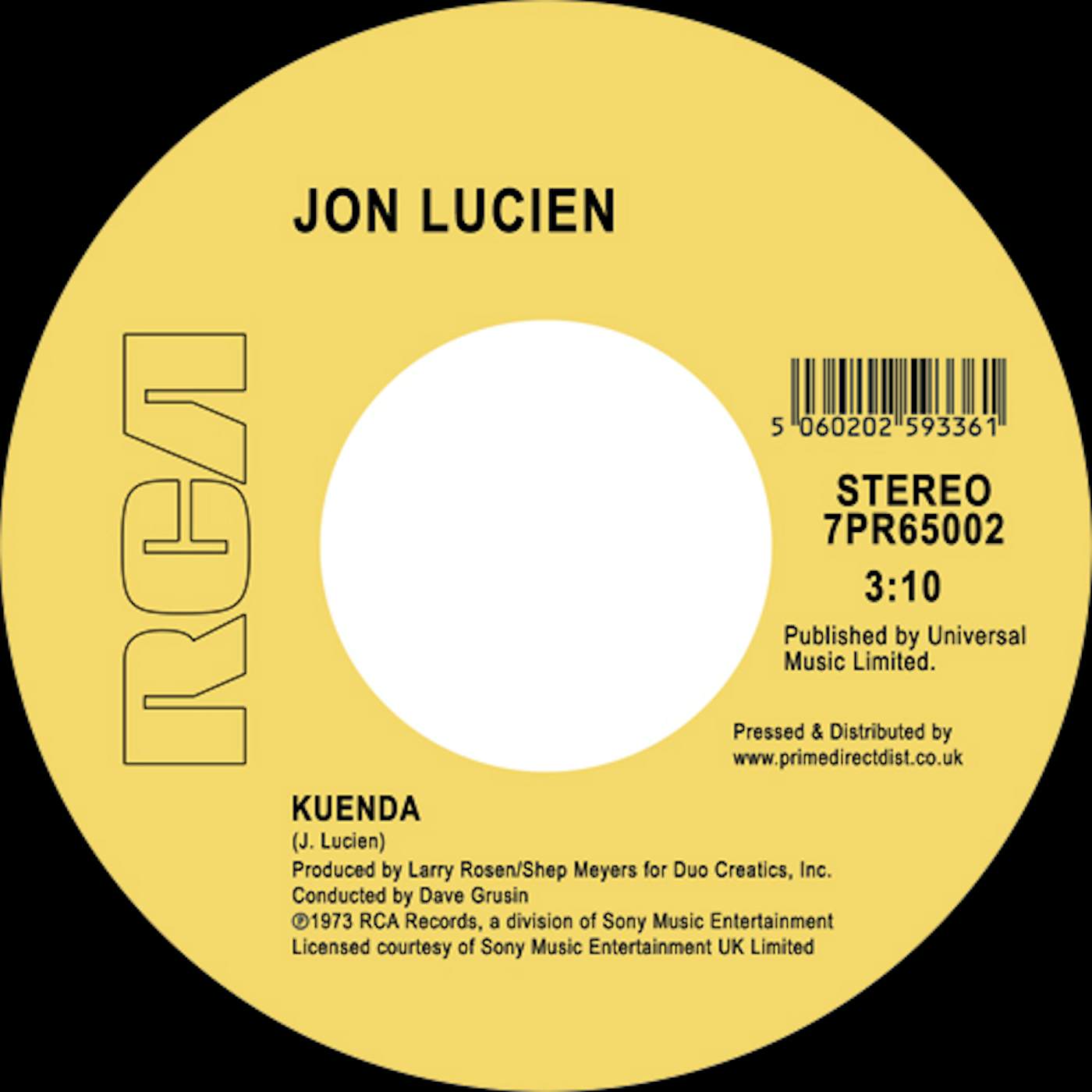 Jon Lucien WOULD YOU BELIEVE IN ME / KUENDA Vinyl Record